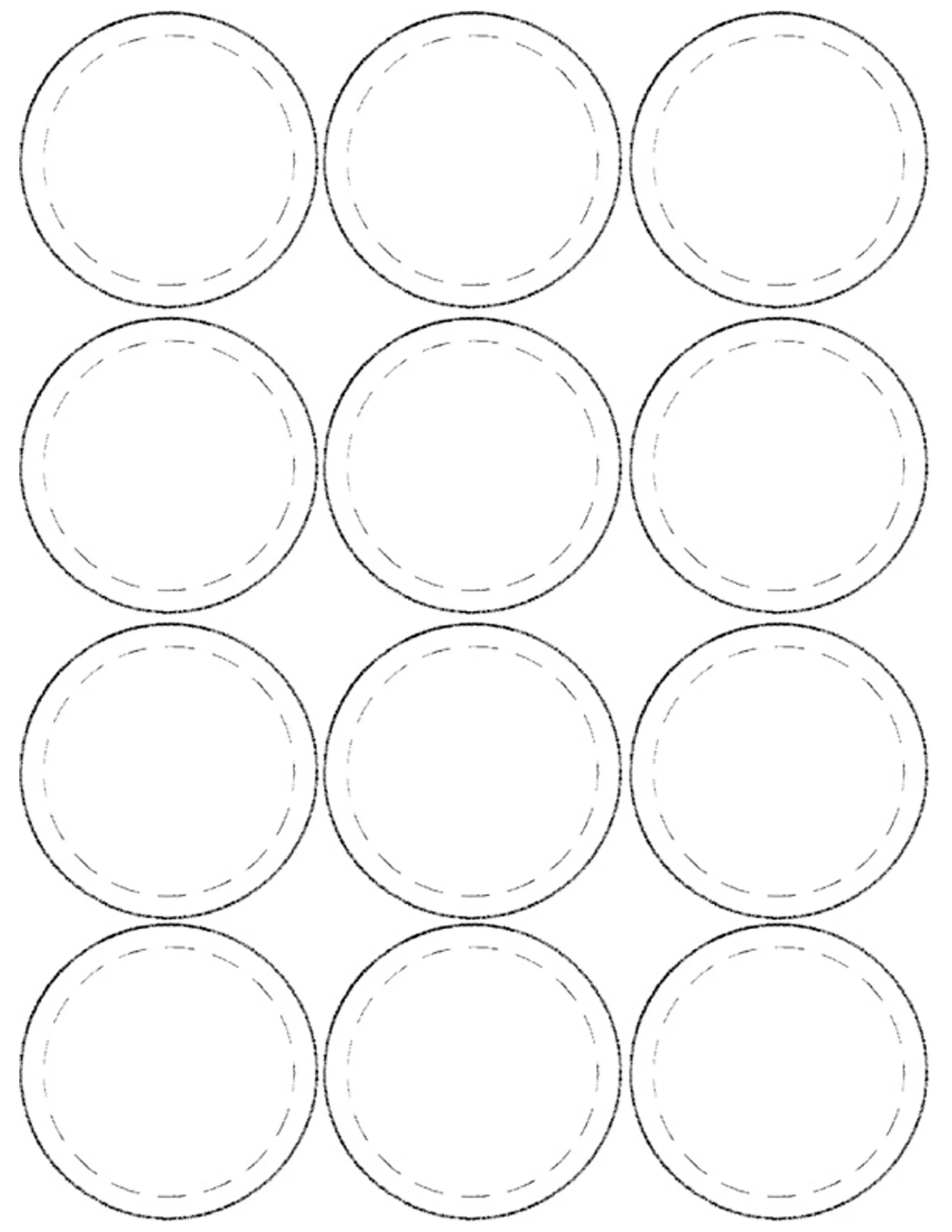 One Inch Button Template