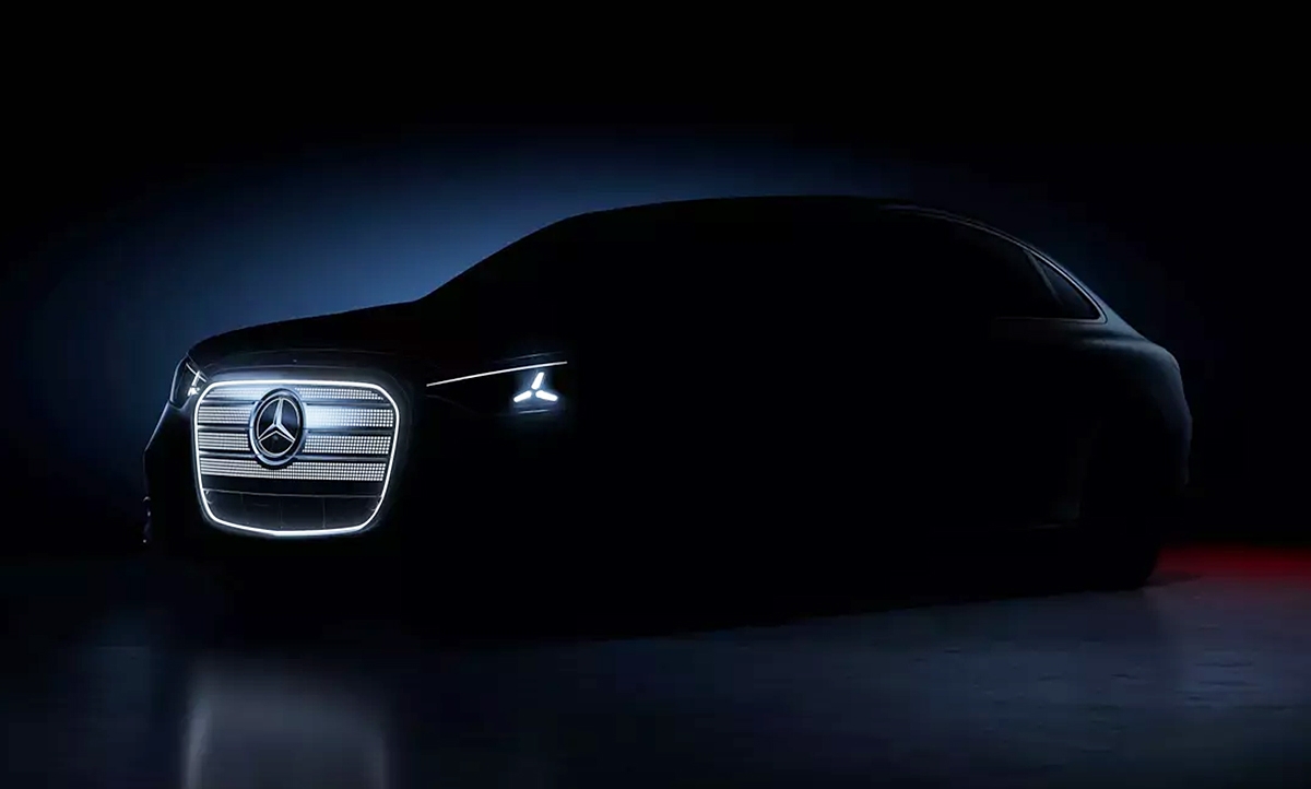 C Klasse EQ 2026 Mercedes Teasert Elektro Mittelklasse An