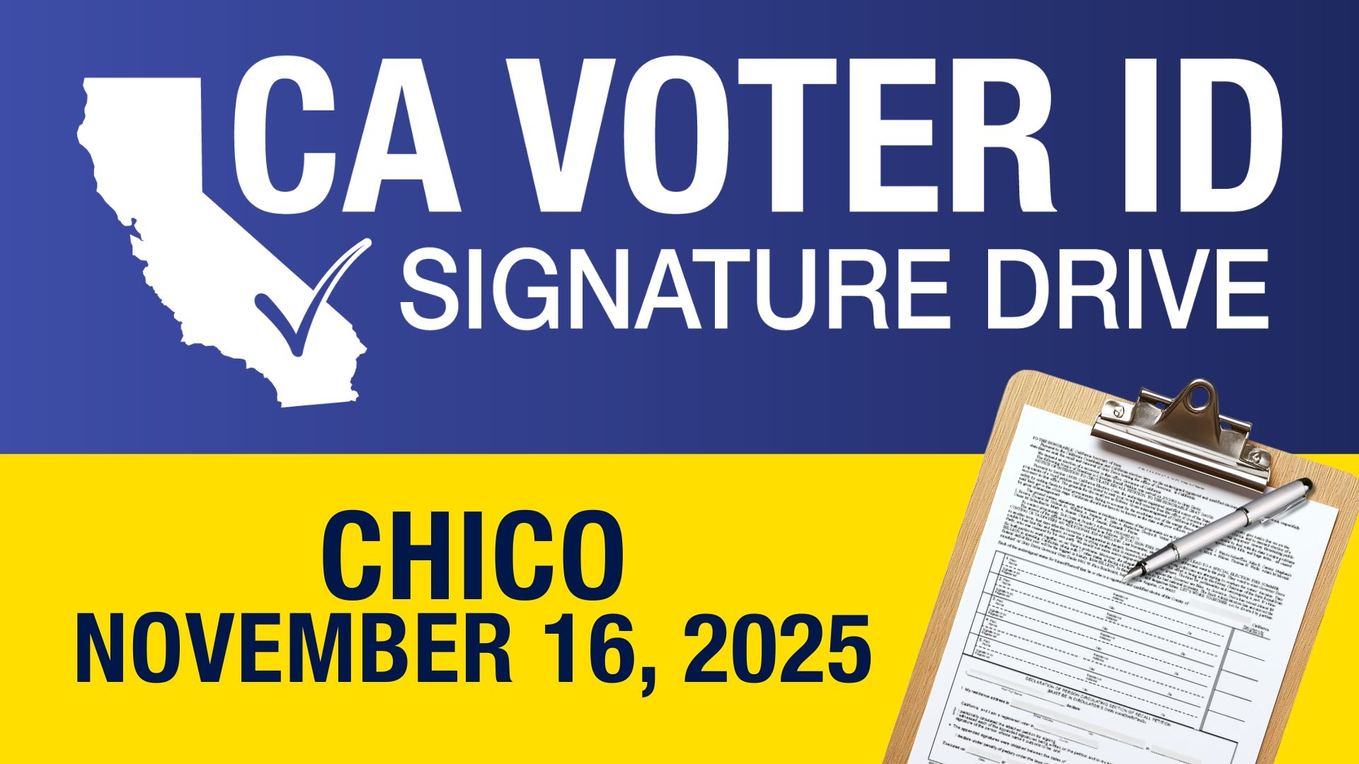 CA Voter ID Initiative Signature Drive Chico