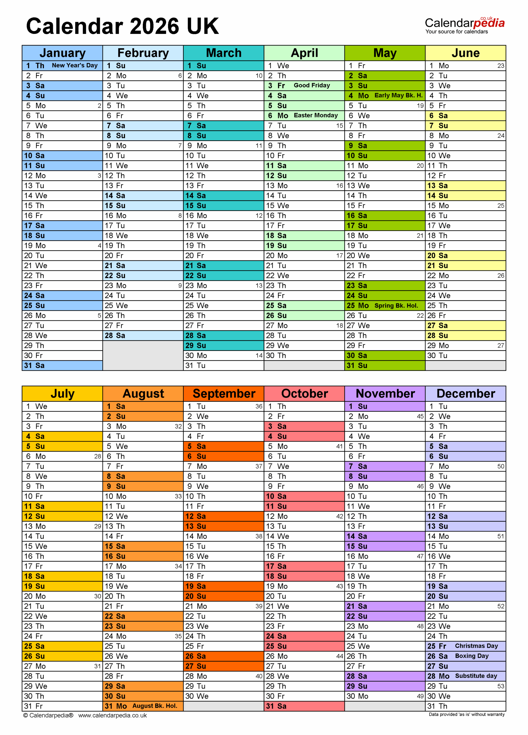 Blank 2026-27 Printable Calendar
