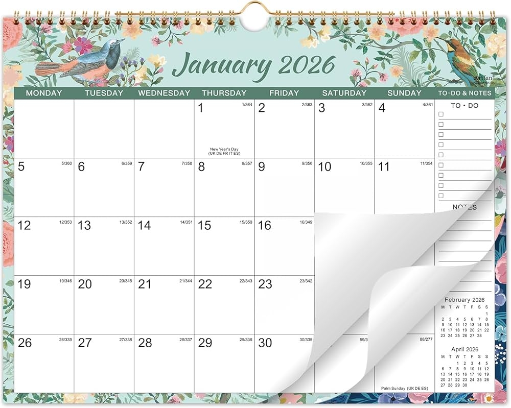 Calendar 2026 Wall Calendar 2026 UK 18 Month To View Calendar 