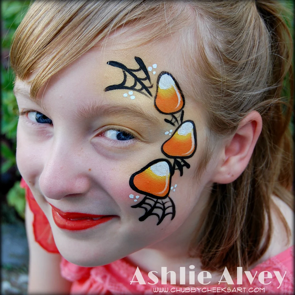 Candy Corn Cheek Art Video By Artist Ashlie Alvey Facepaint
