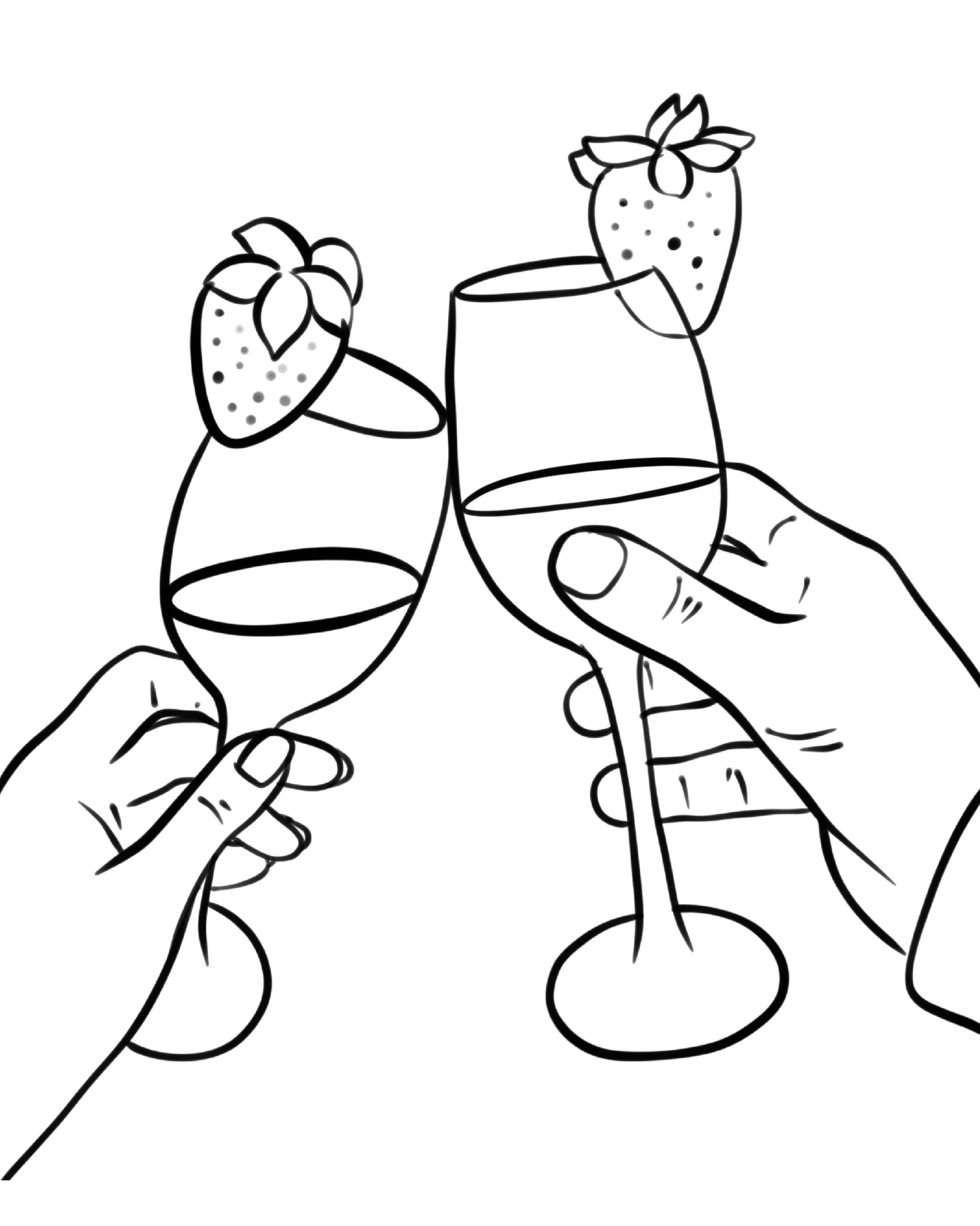 Canvas Printable Toast To Us Pre Drawn Outline Canvas Bag DIY 