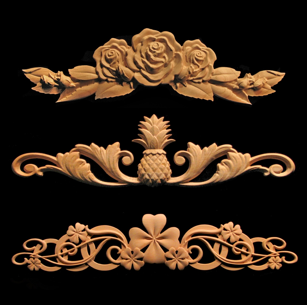 Carved Wood Appliques Onlays Medallions amp Scrollwork Scrolled 