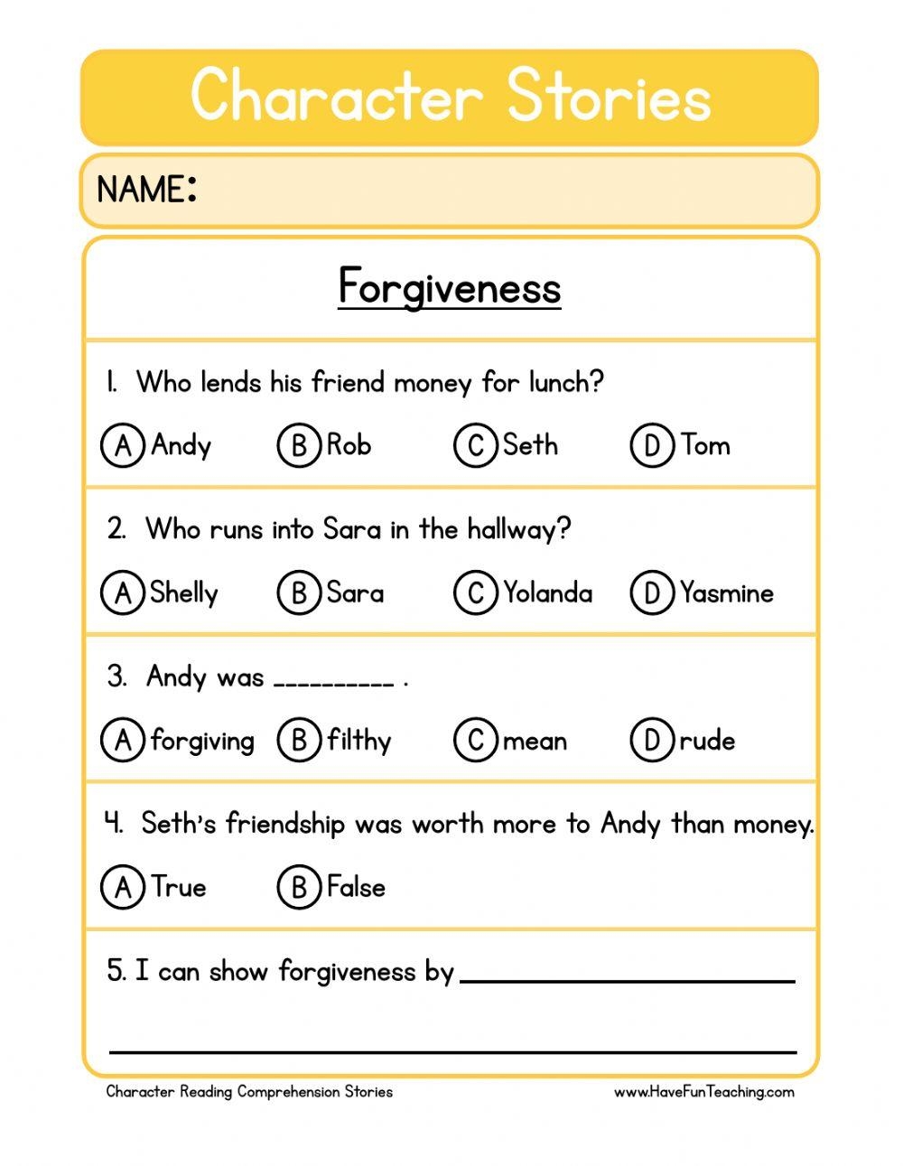 Characteristic Free Interactive Worksheets 5620263