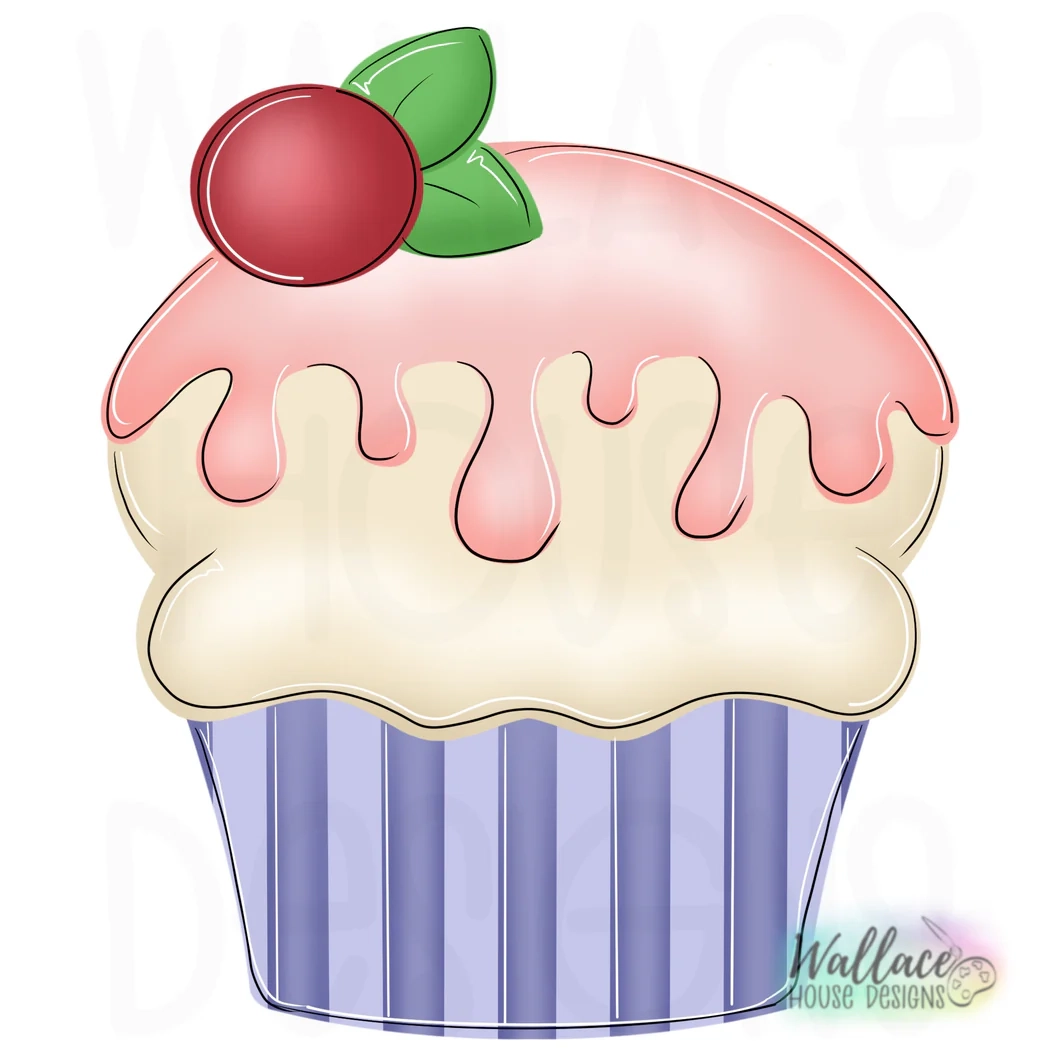 Cherry On Top Birthday Cupcake Printable Template