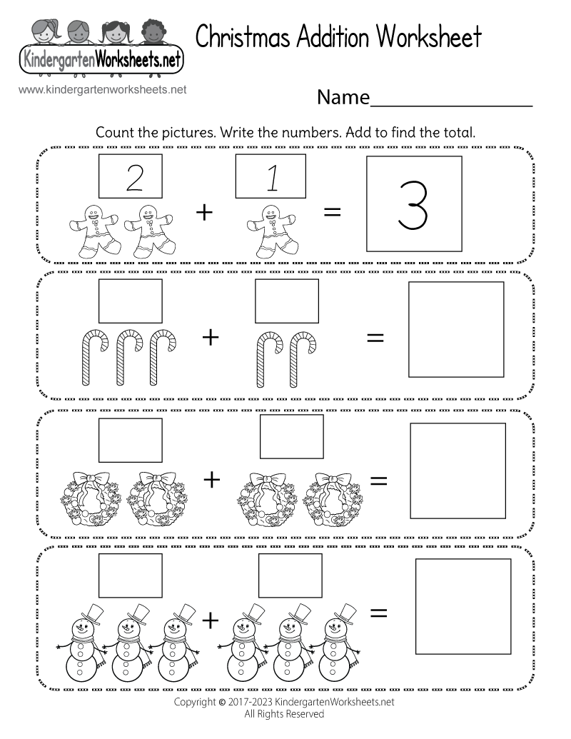 Christmas Addition Worksheet Free Printable Digital amp PDF