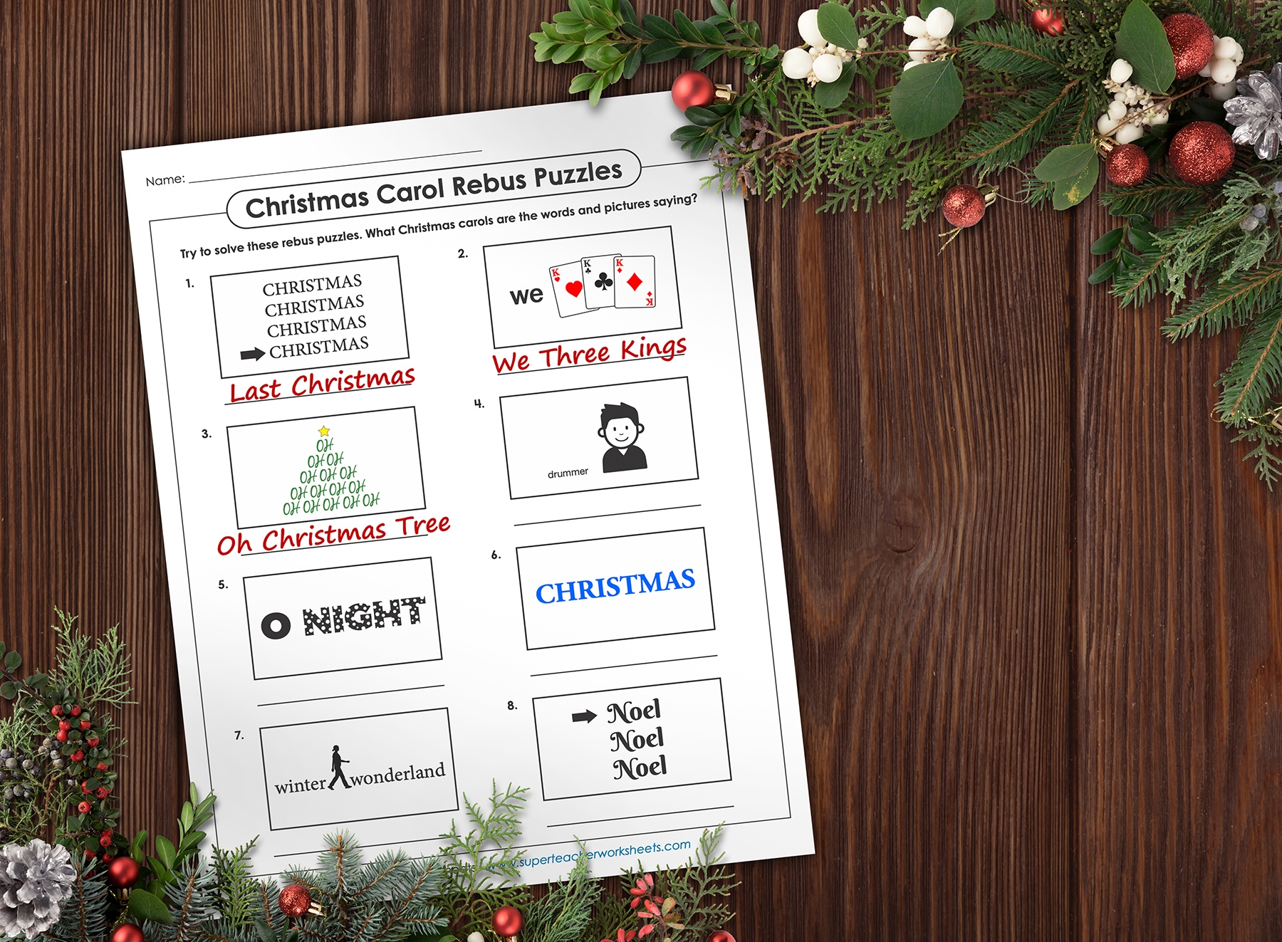Free Printable Christmas Rebus Puzzles