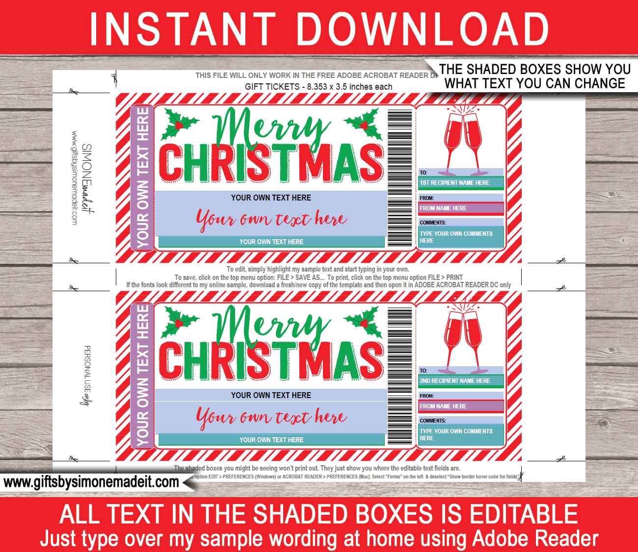 Free Printable Christmas Gift Certificate Template