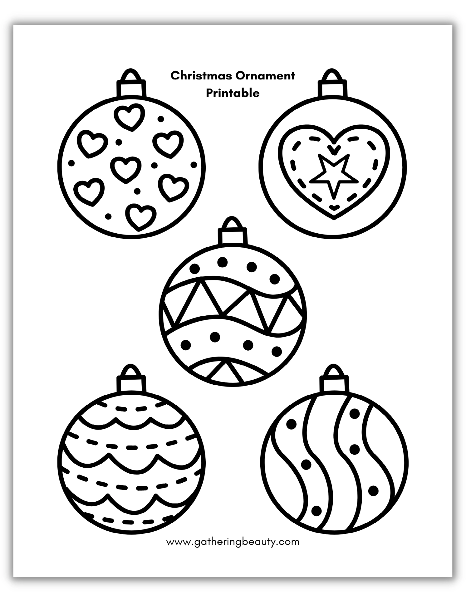 Printable Christmas Ornaments Templates