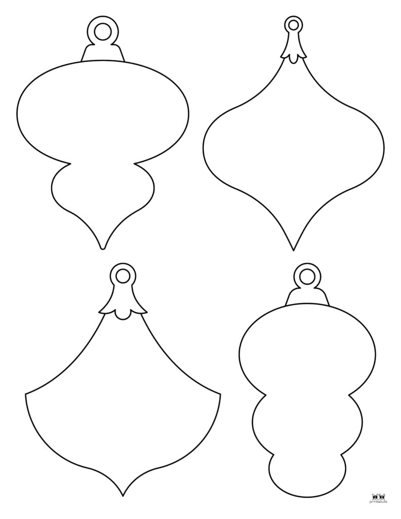 Christmas Ornament Templates amp Coloring Pages Printabulls
