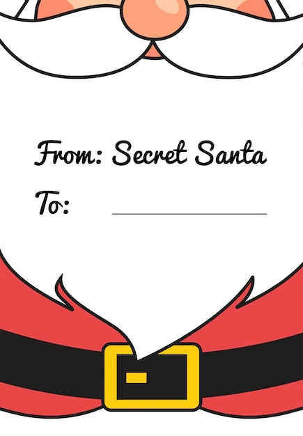 Christmas Secret Santa Template Printable Images Free Download 