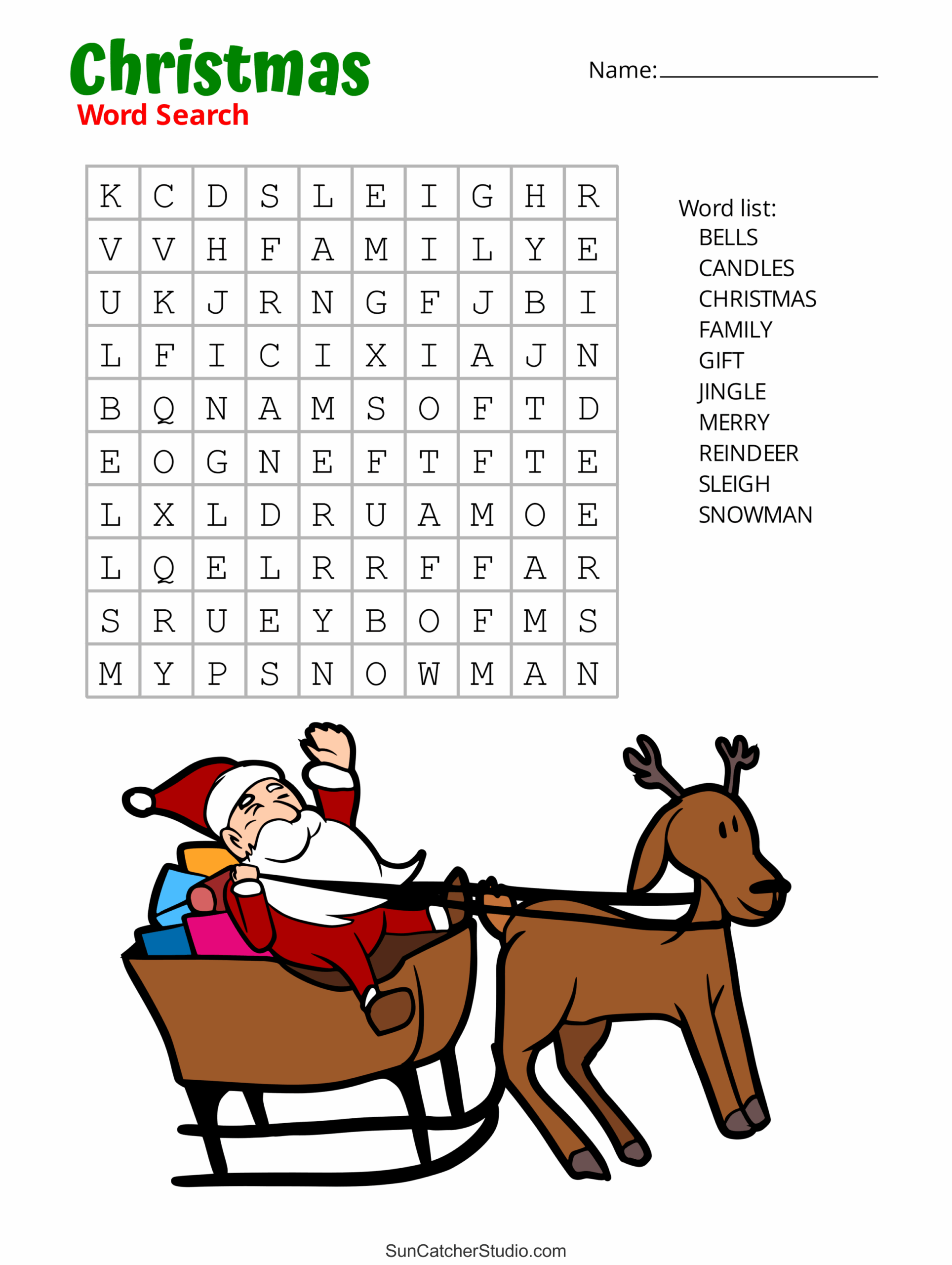 Free Printable Christmas Word Puzzles - Printable Monthly Calendar 2026