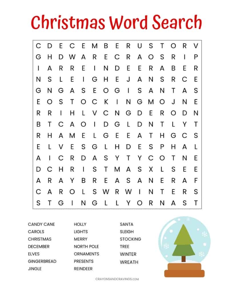 Free Printable Christmas Word Puzzles - Printable Monthly Calendar 2026