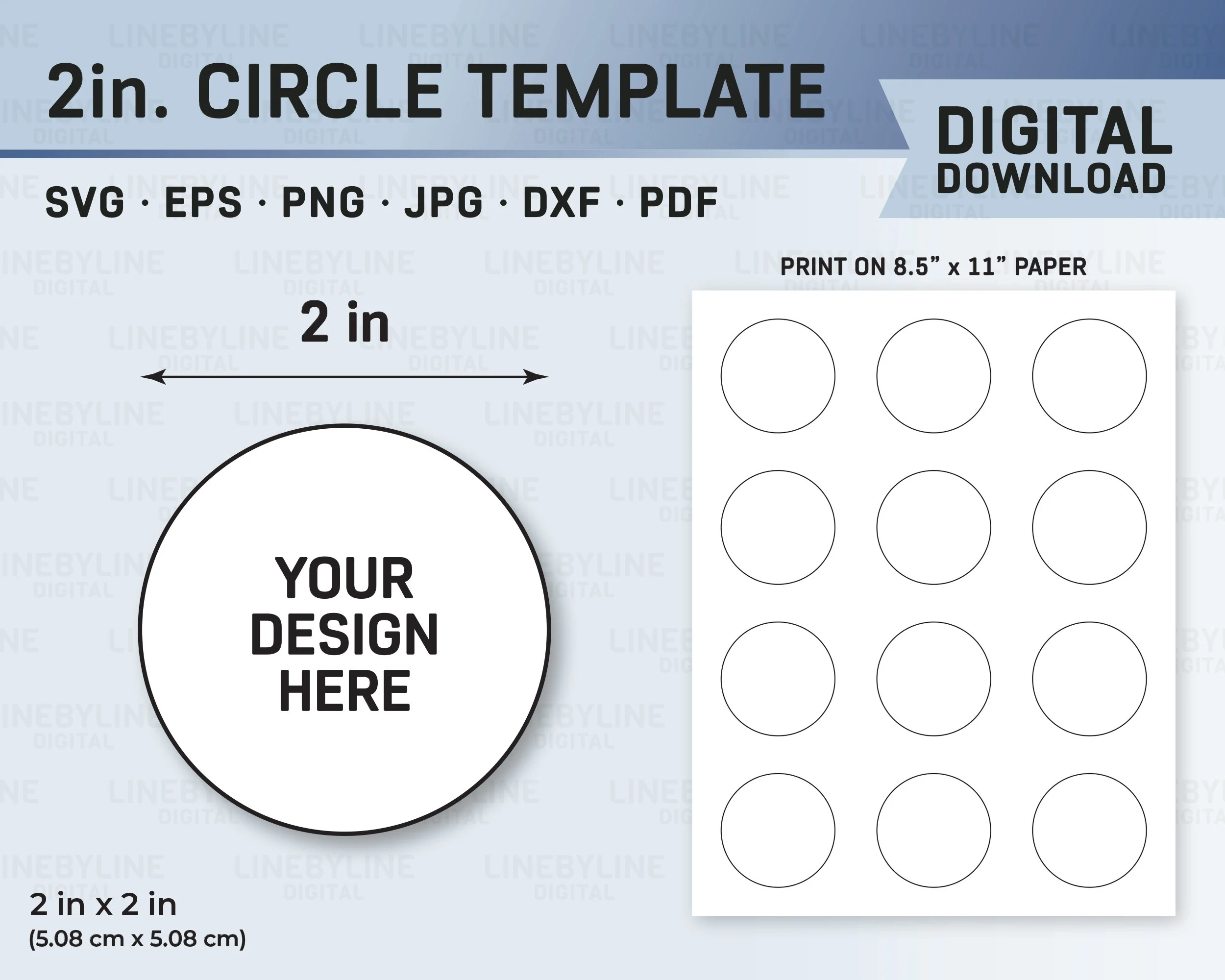 Circle Template 2 Inch Circle Template Circle Template SVG 