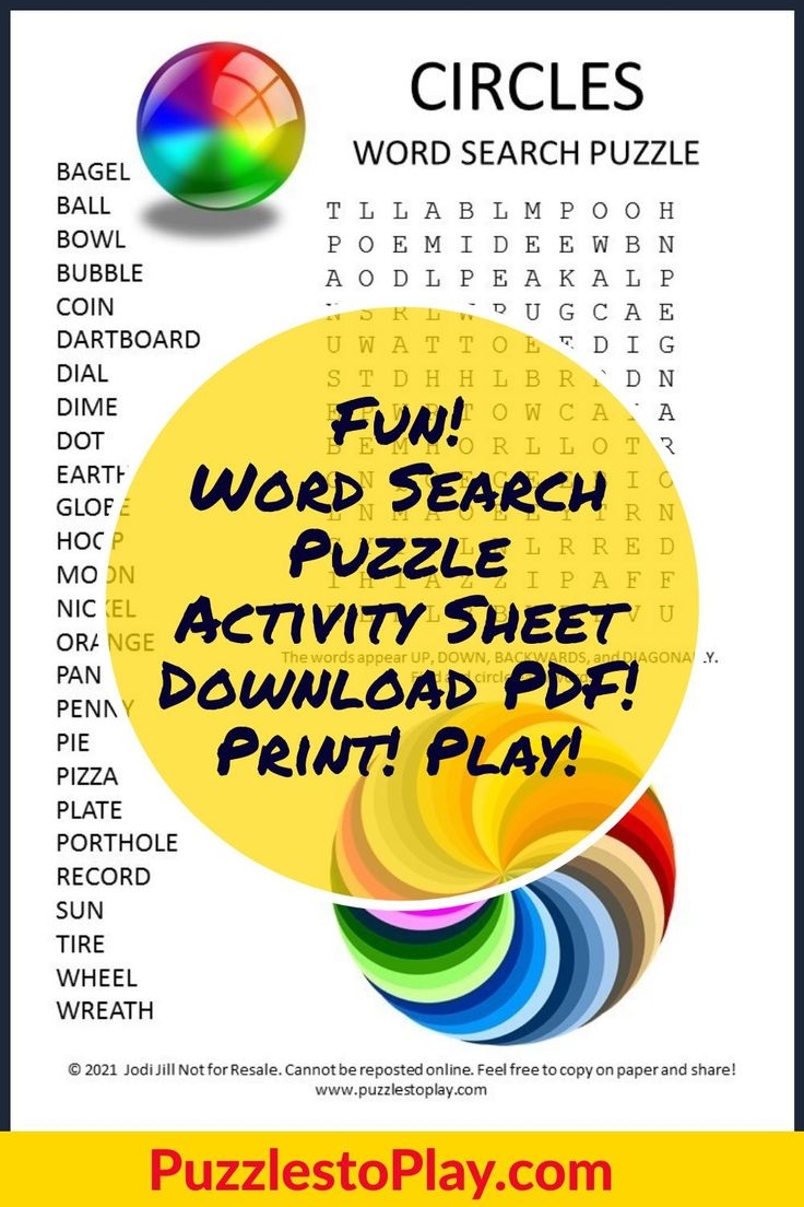Circles Word Search Puzzle
