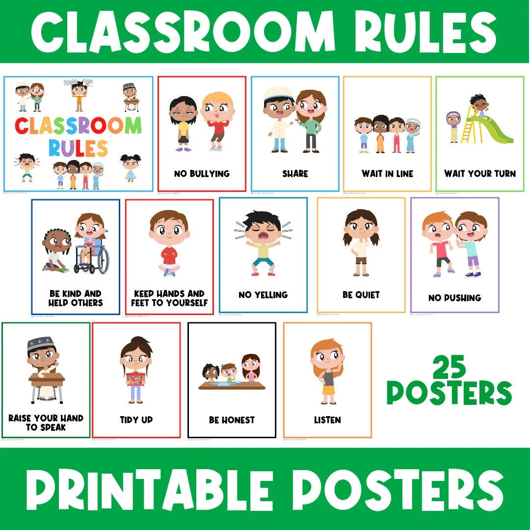 Classroom Rules Elementary Printables