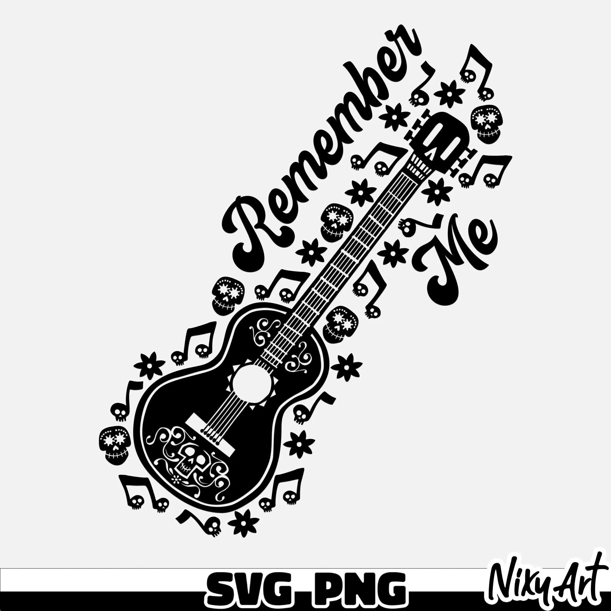 Coco Guitar Design Svg Etsy UK
