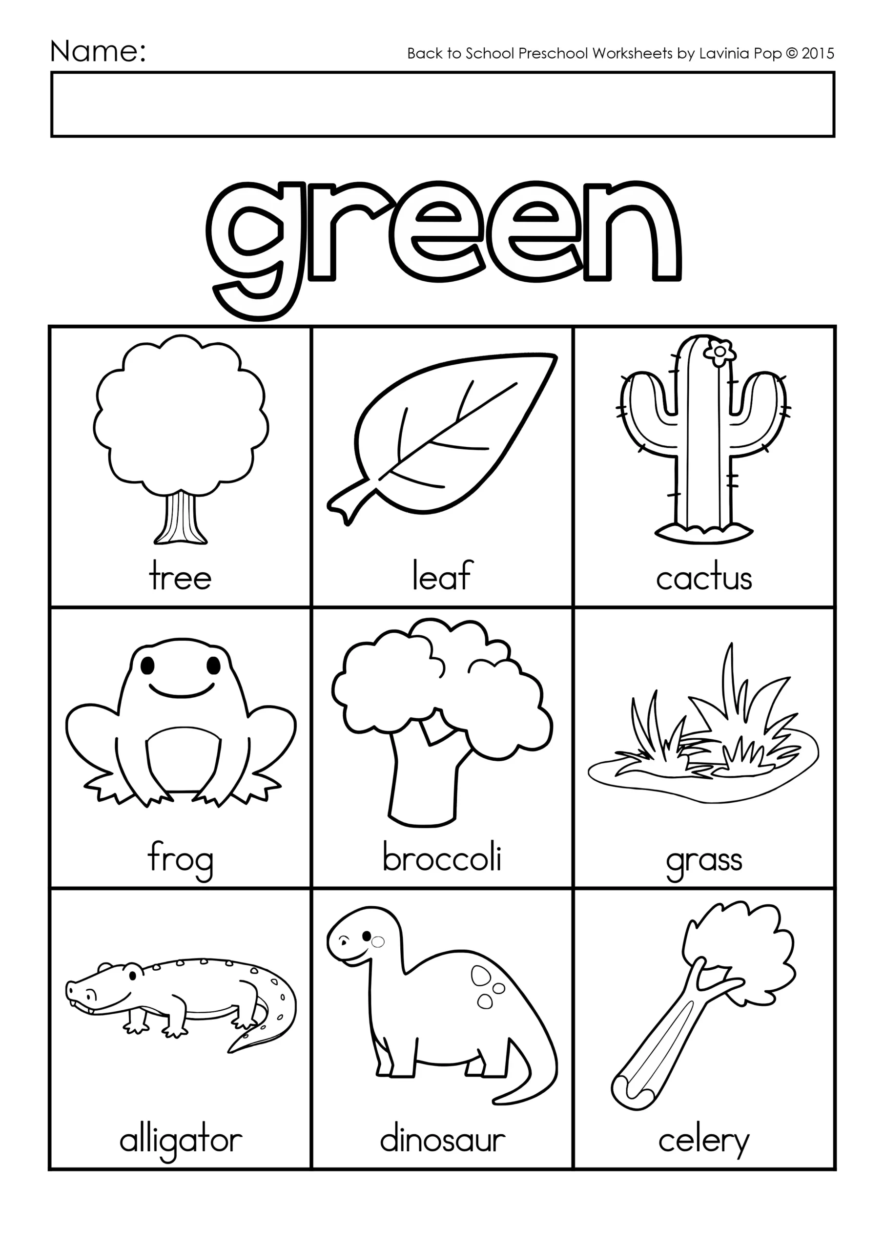 Colors Coloring Pages Preschool amp Kindergarten