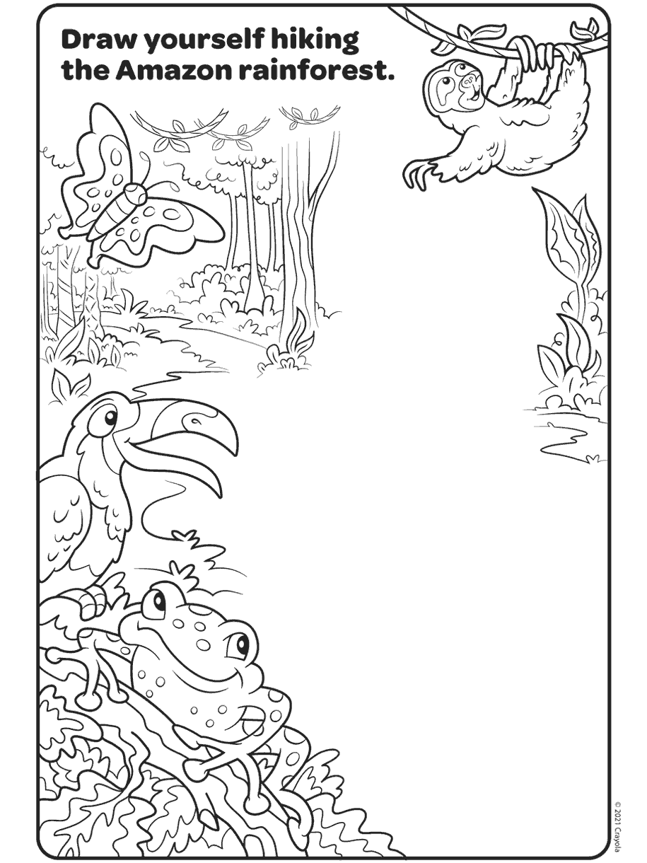 Free Printable Rainforest Coloring Sheets