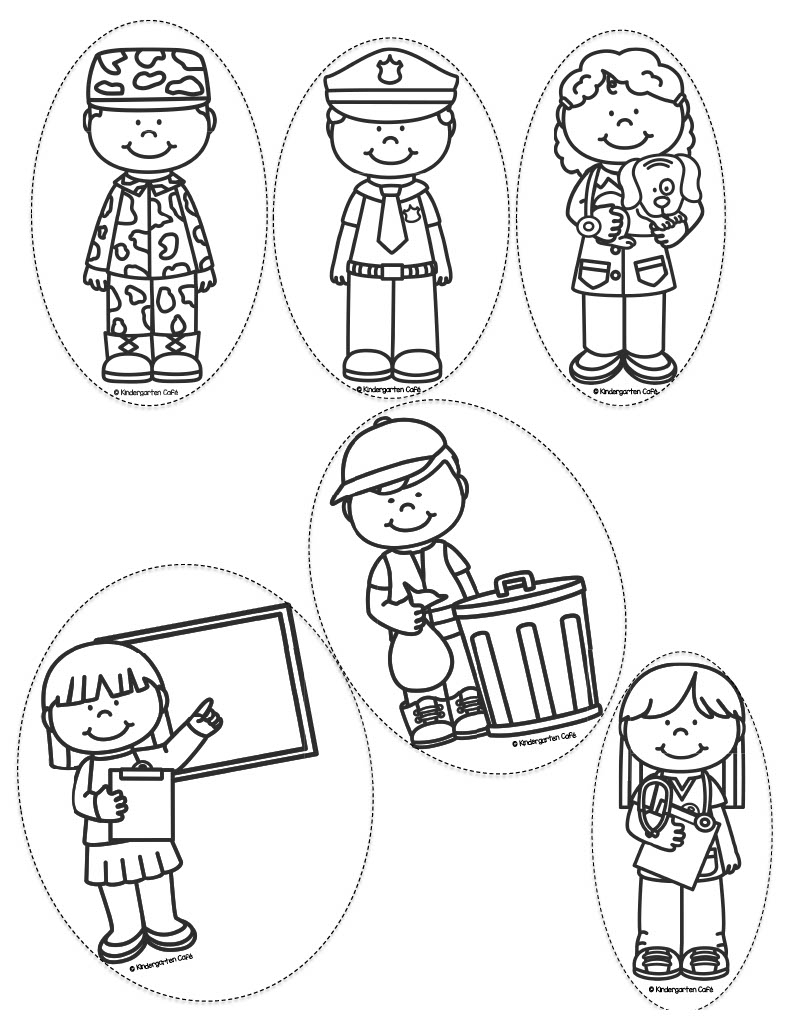 Community Helpers Stick Puppets