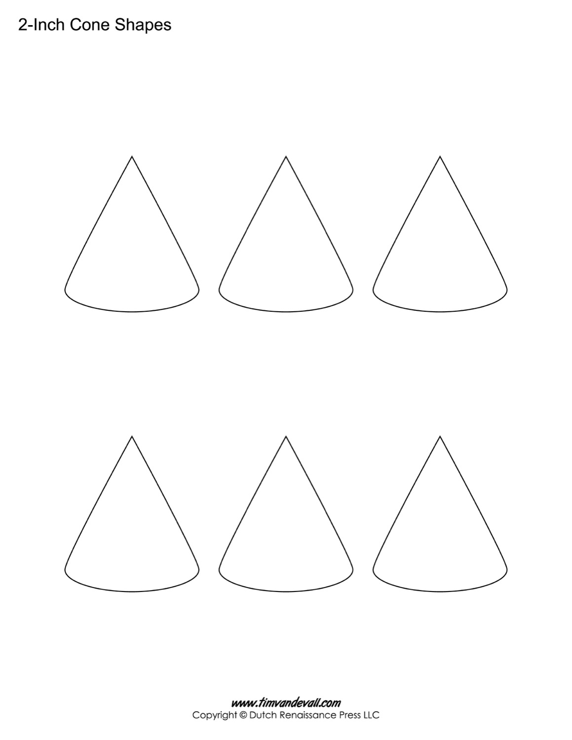 Cone Templates Free Printable Cone Shape PDFs