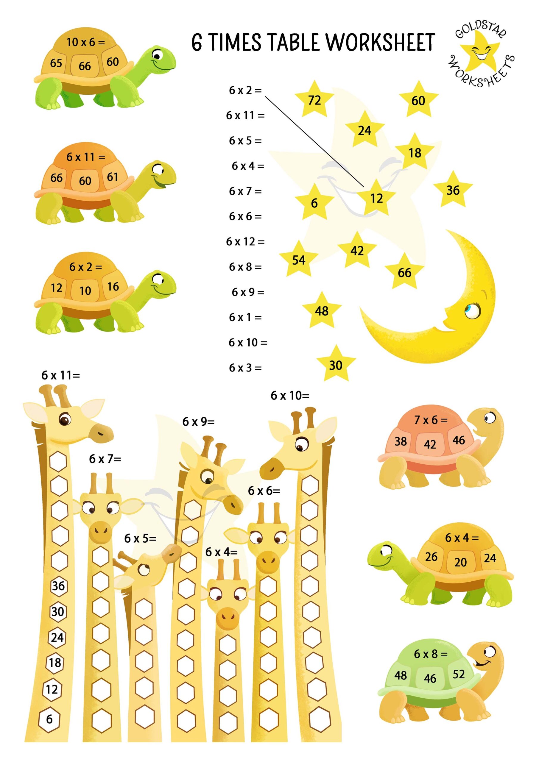 Free Printable Multiplication Worksheets 6s