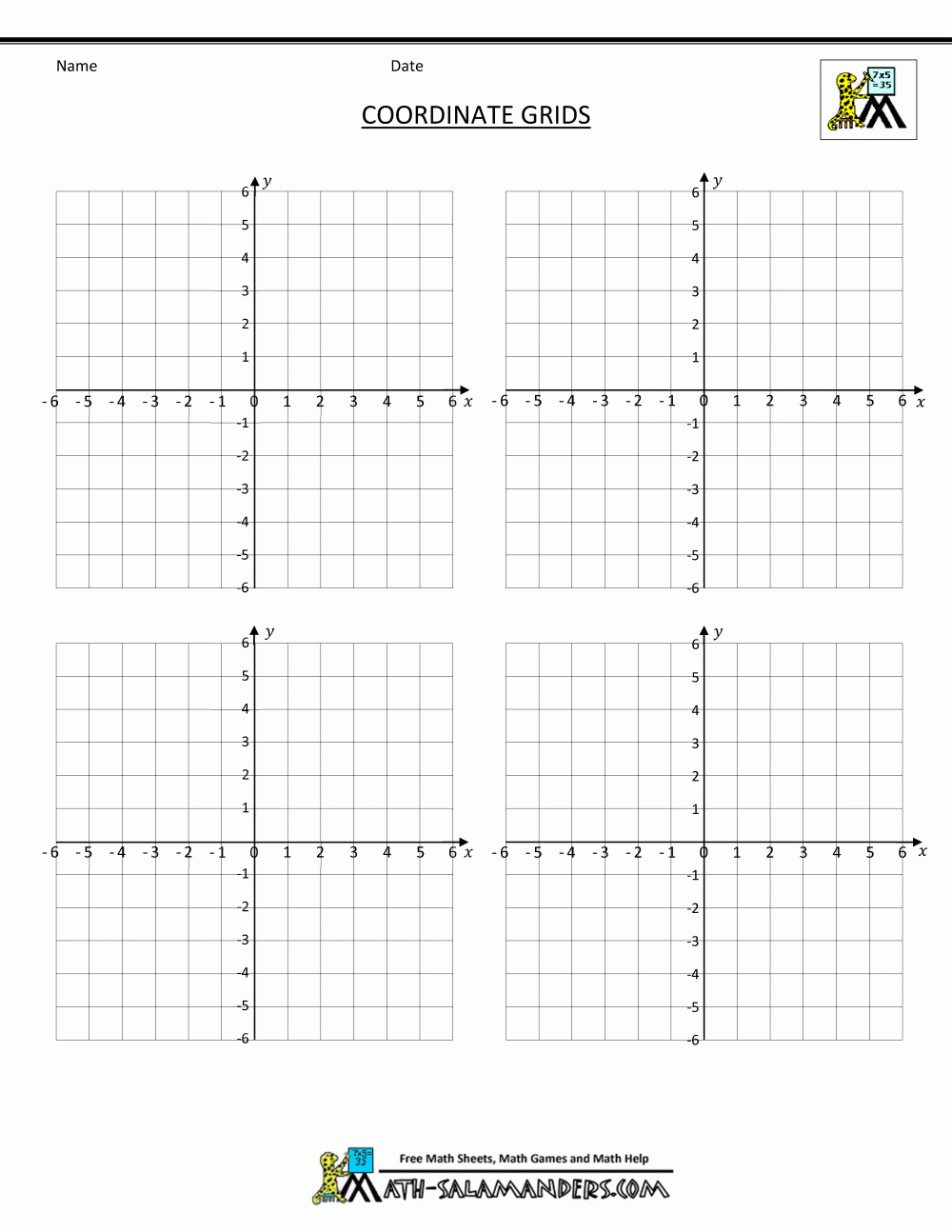 Printable X Y Graph