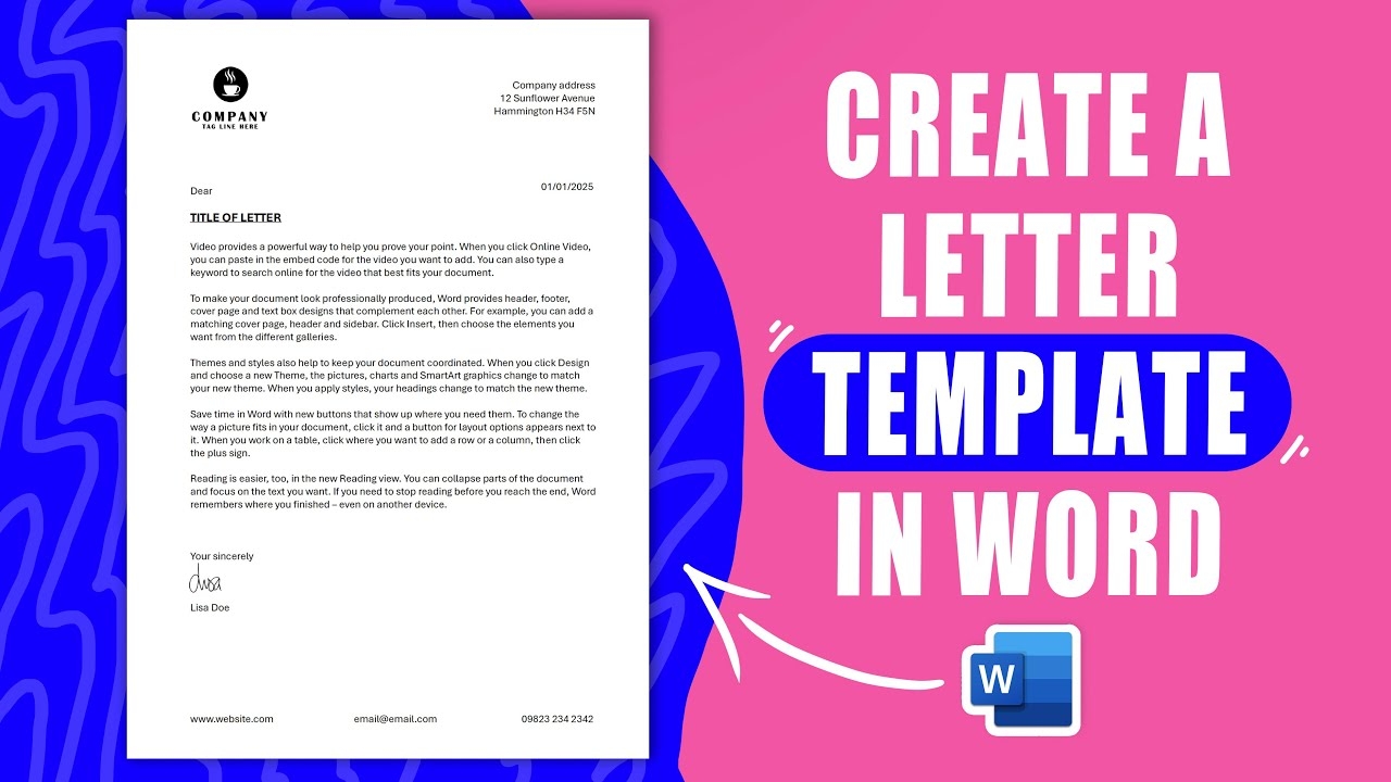 Create A Letter Template In Word With Logo