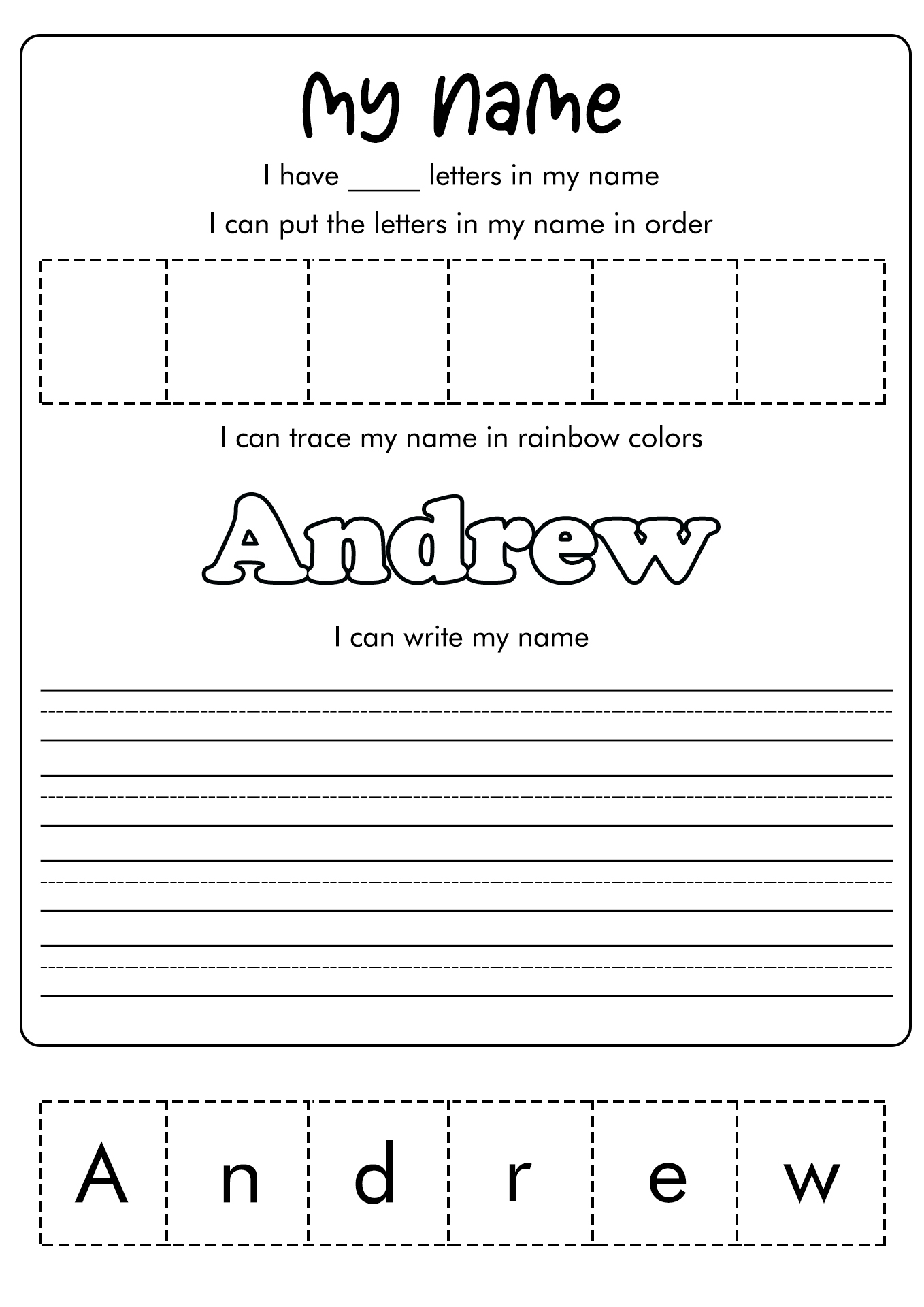 Create Your Own Name Worksheets Personalized Writing Practice Sheets