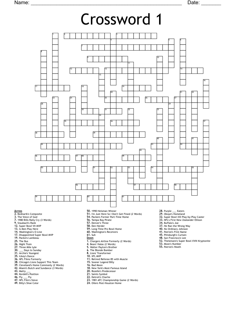 crossword 1 wordmint