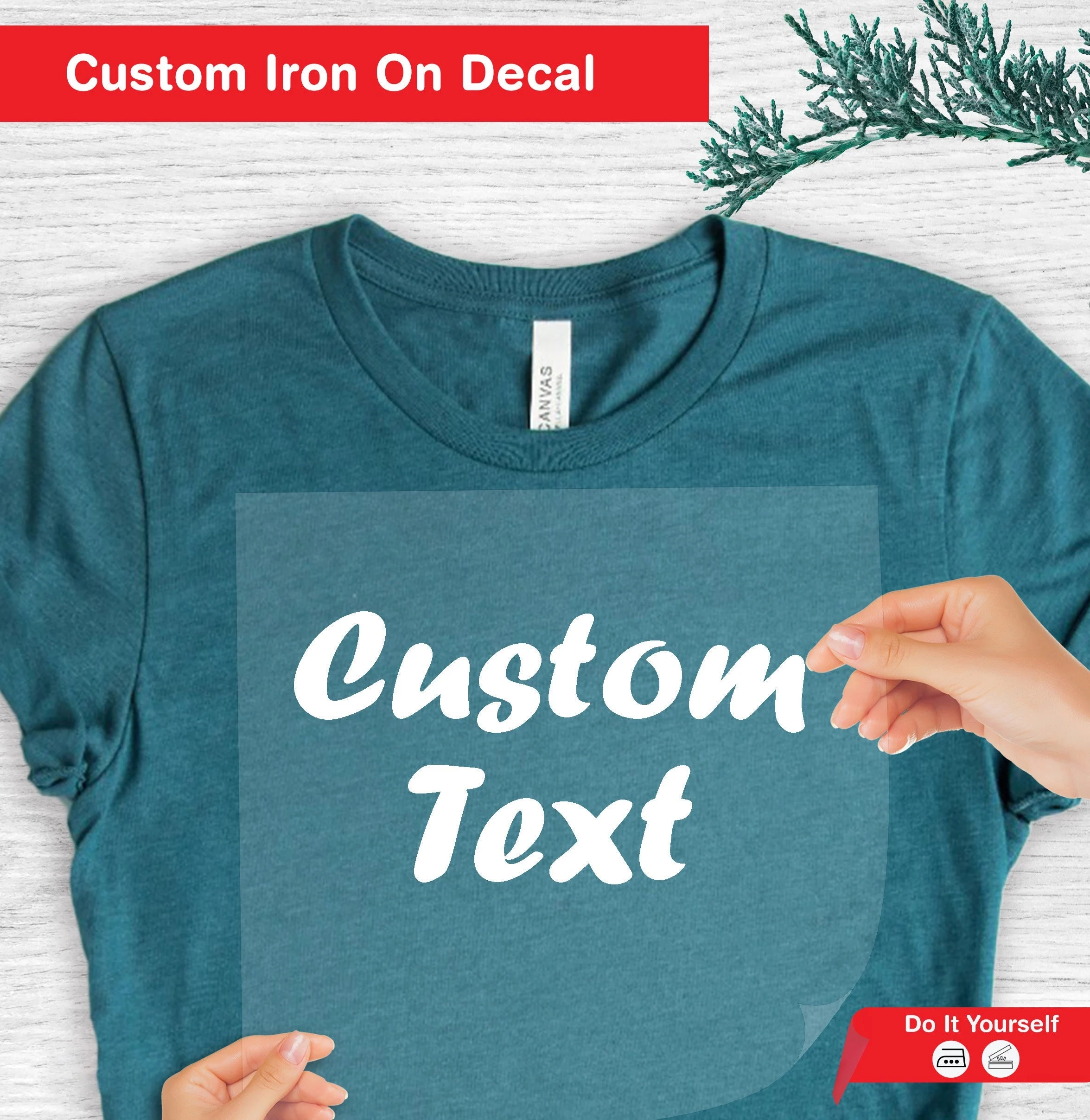 Custom Text Iron On Transfer Make Your Own DTF Ready To Print 