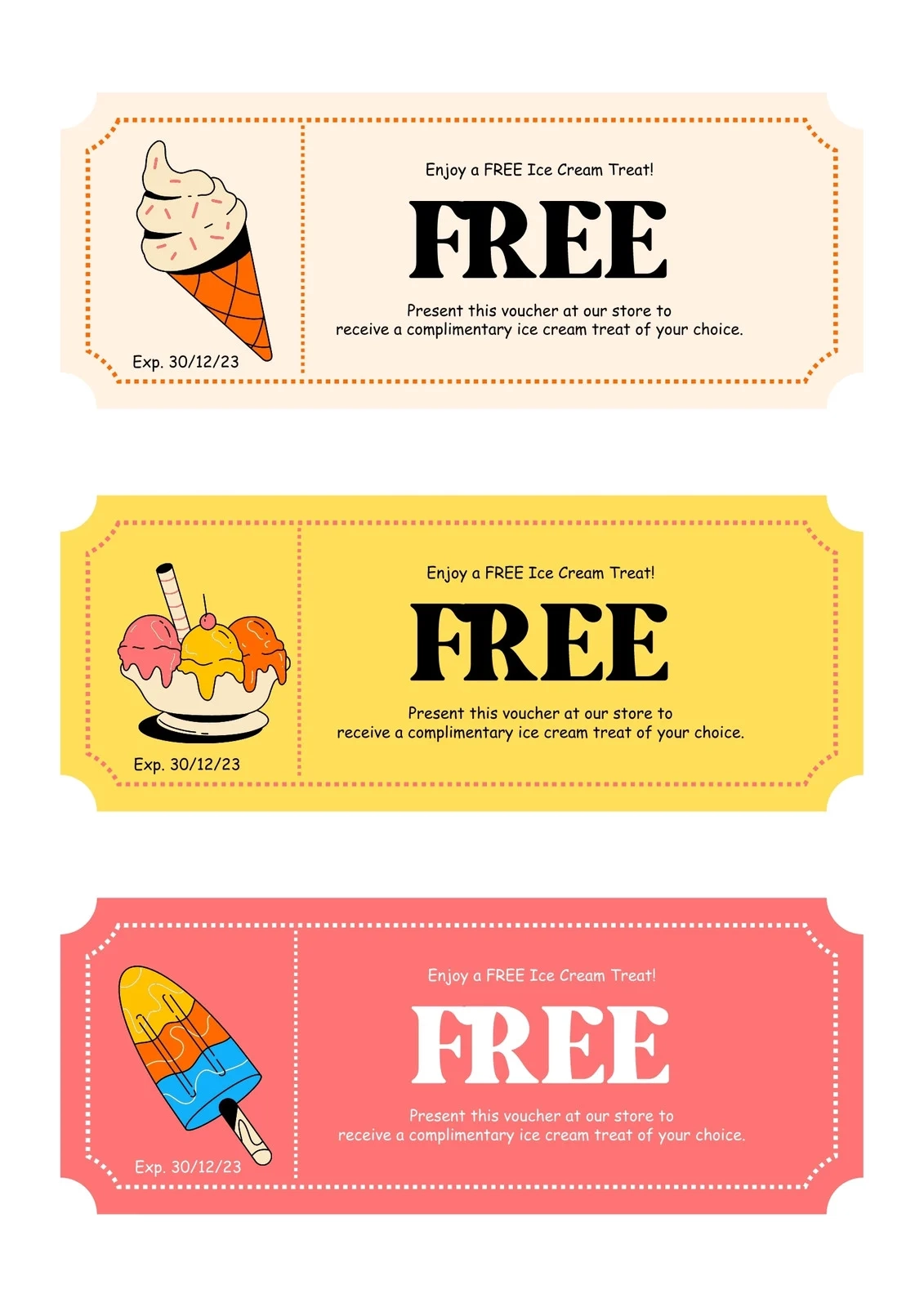 Free Printable Food Voucher Template
