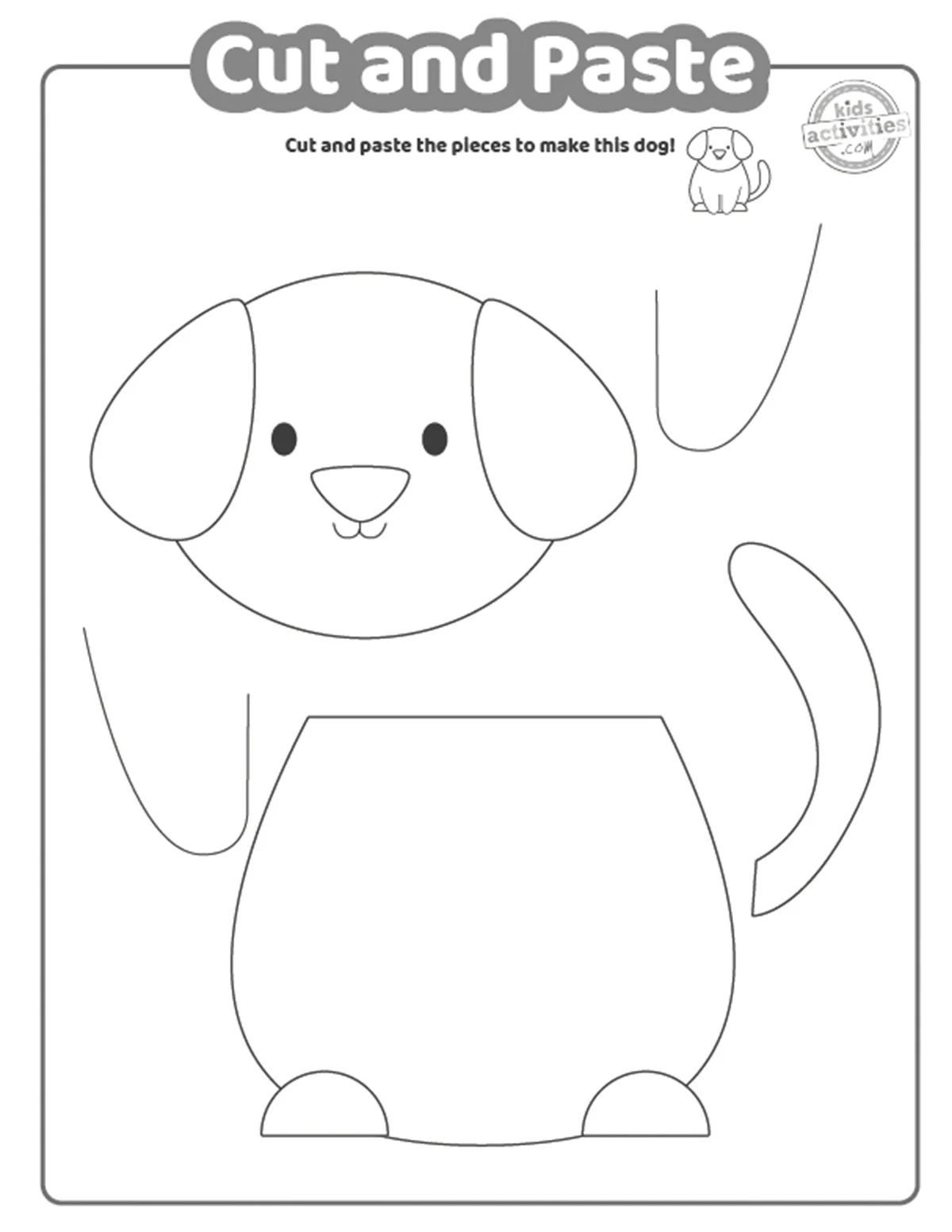 Cut And Paste Worksheets For Kids Printable