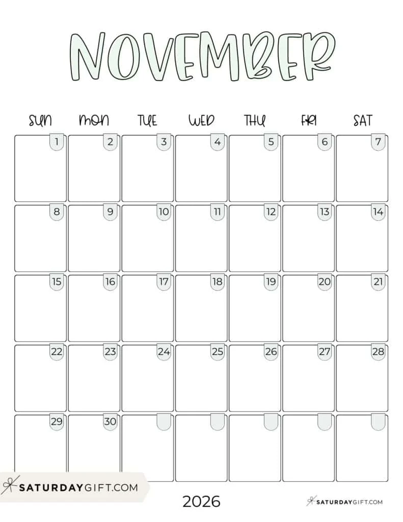Cute 2026 Calendar Templates Minimal Yet Adorable Printables