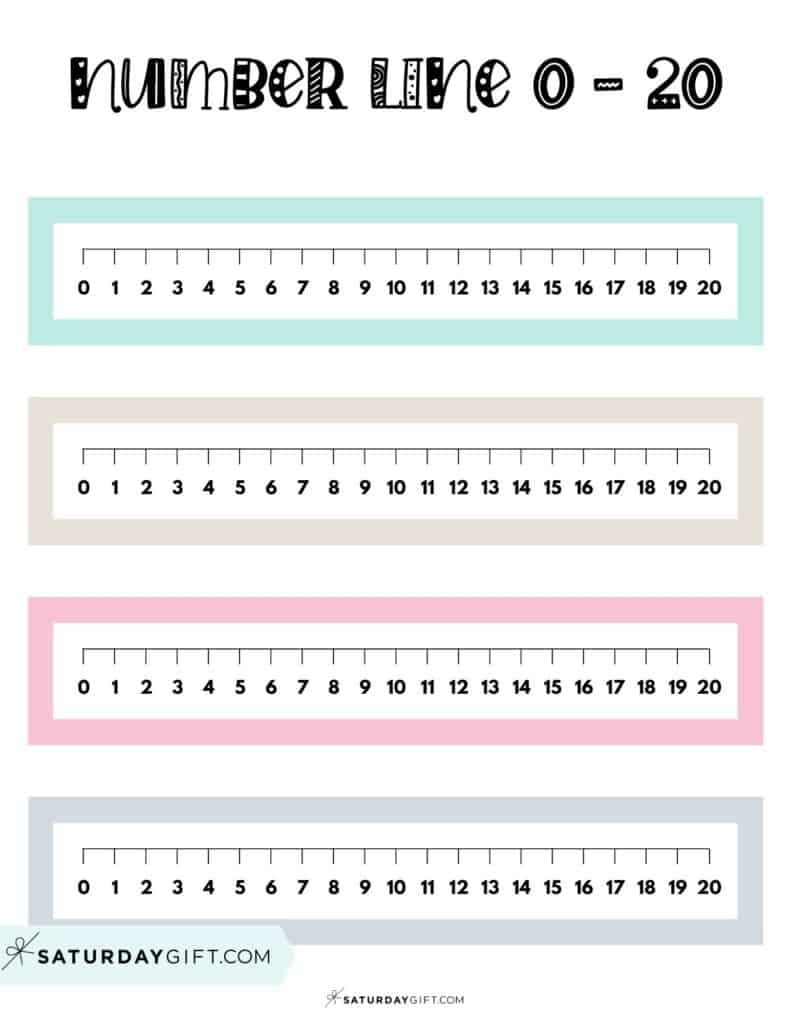 Cute Number Strips With Shapes