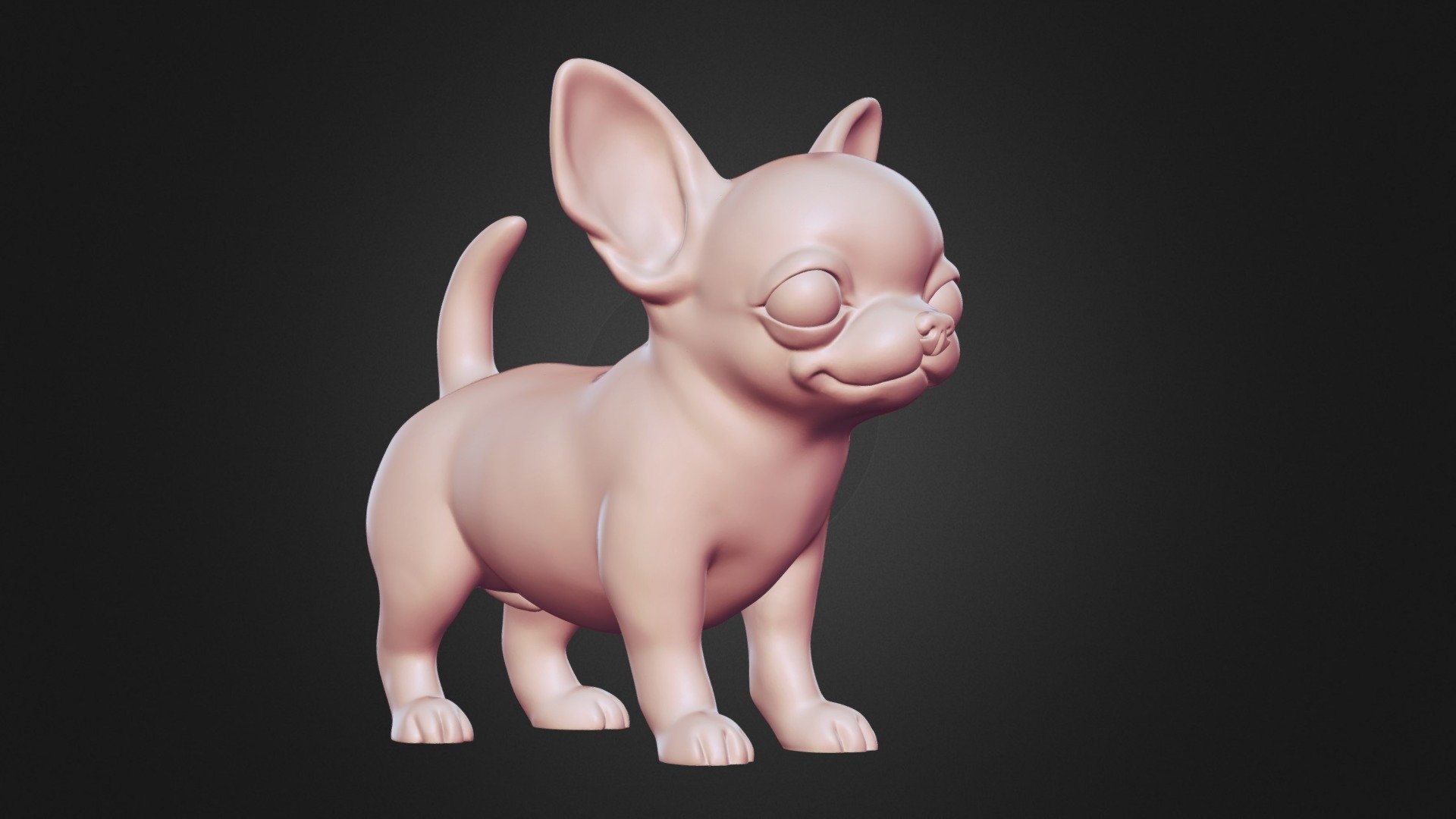 Cute Puppy Chihuahua Dog STL And VRML 3D Model By SeberdrA 