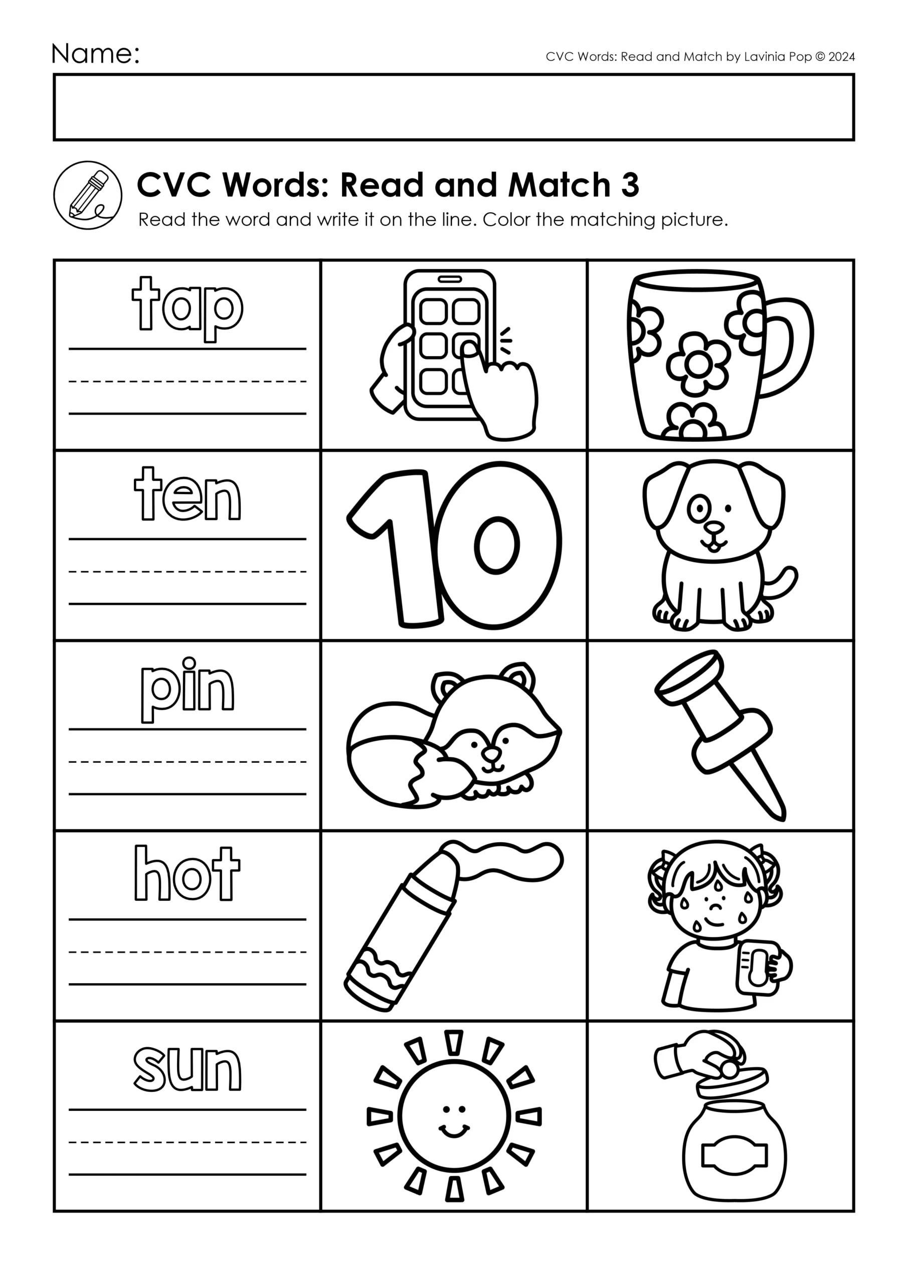 Kindergarten Printable Worksheets Reading