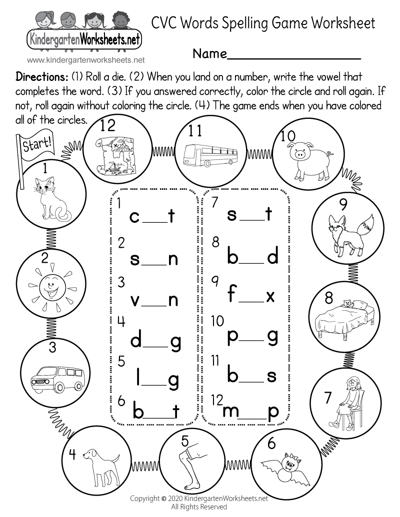 Free Printable Spelling Words Worksheets