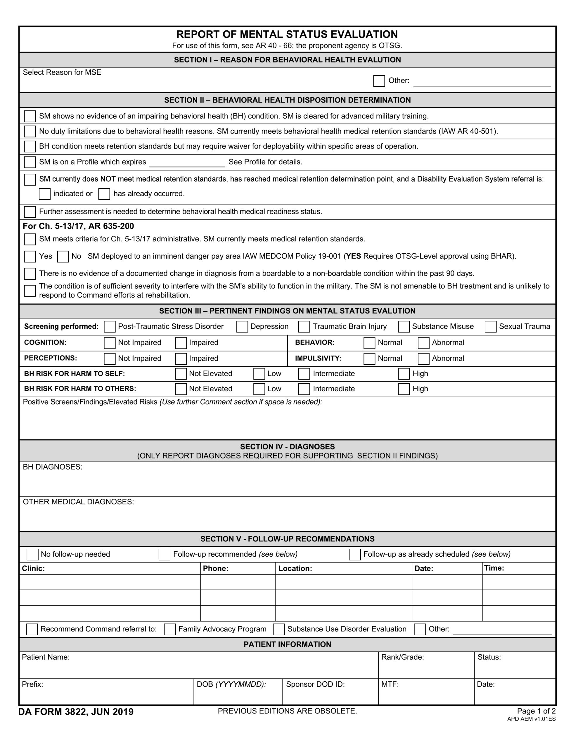 Da Form 2026 Army