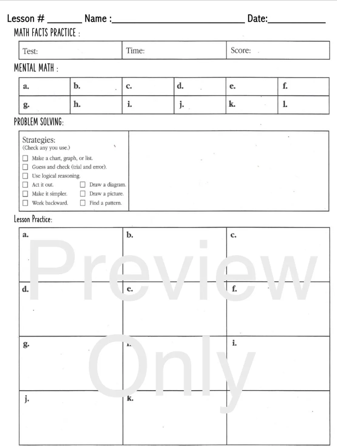 Daily Math Worksheet saxon Textbook Etsy Ireland