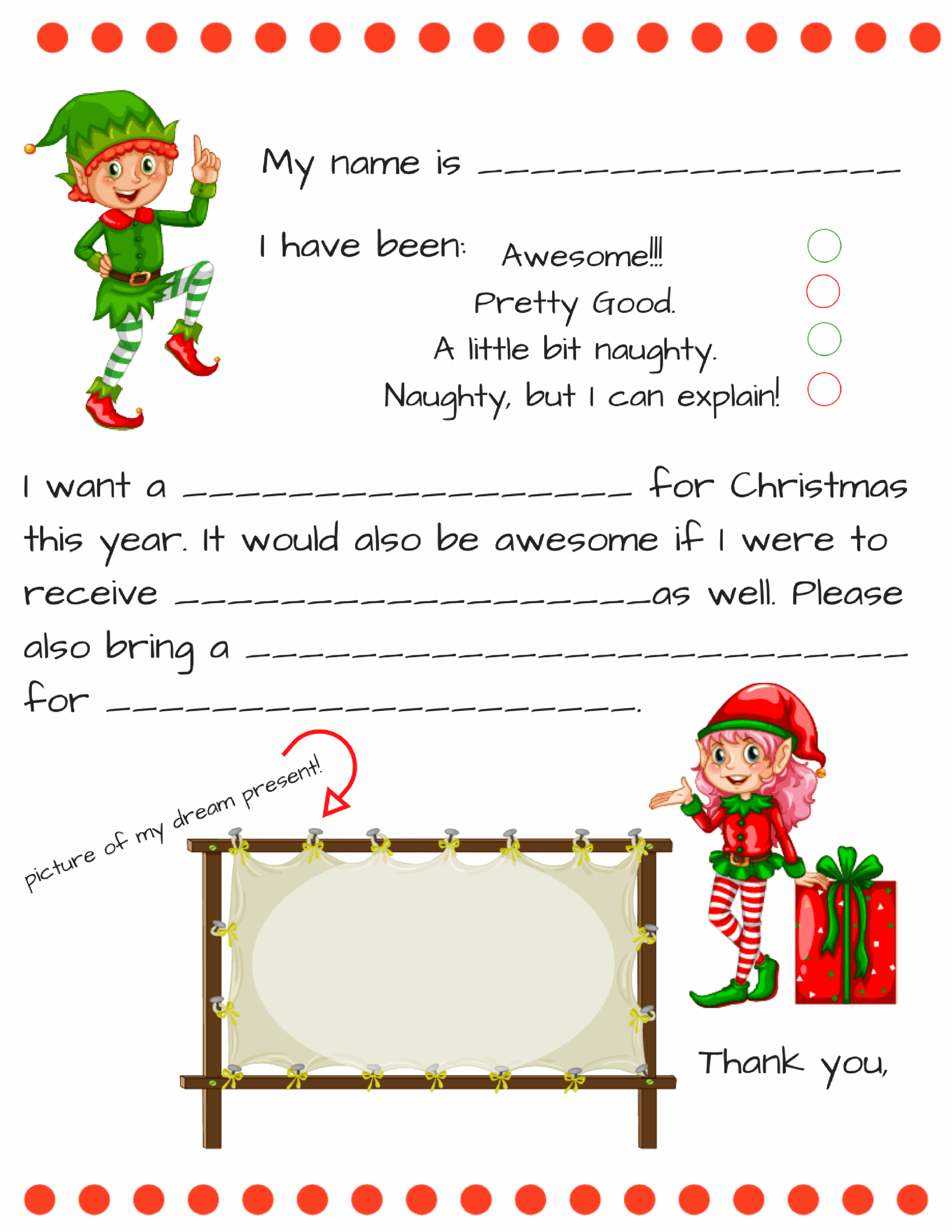 Christmas Letter Printable Templates