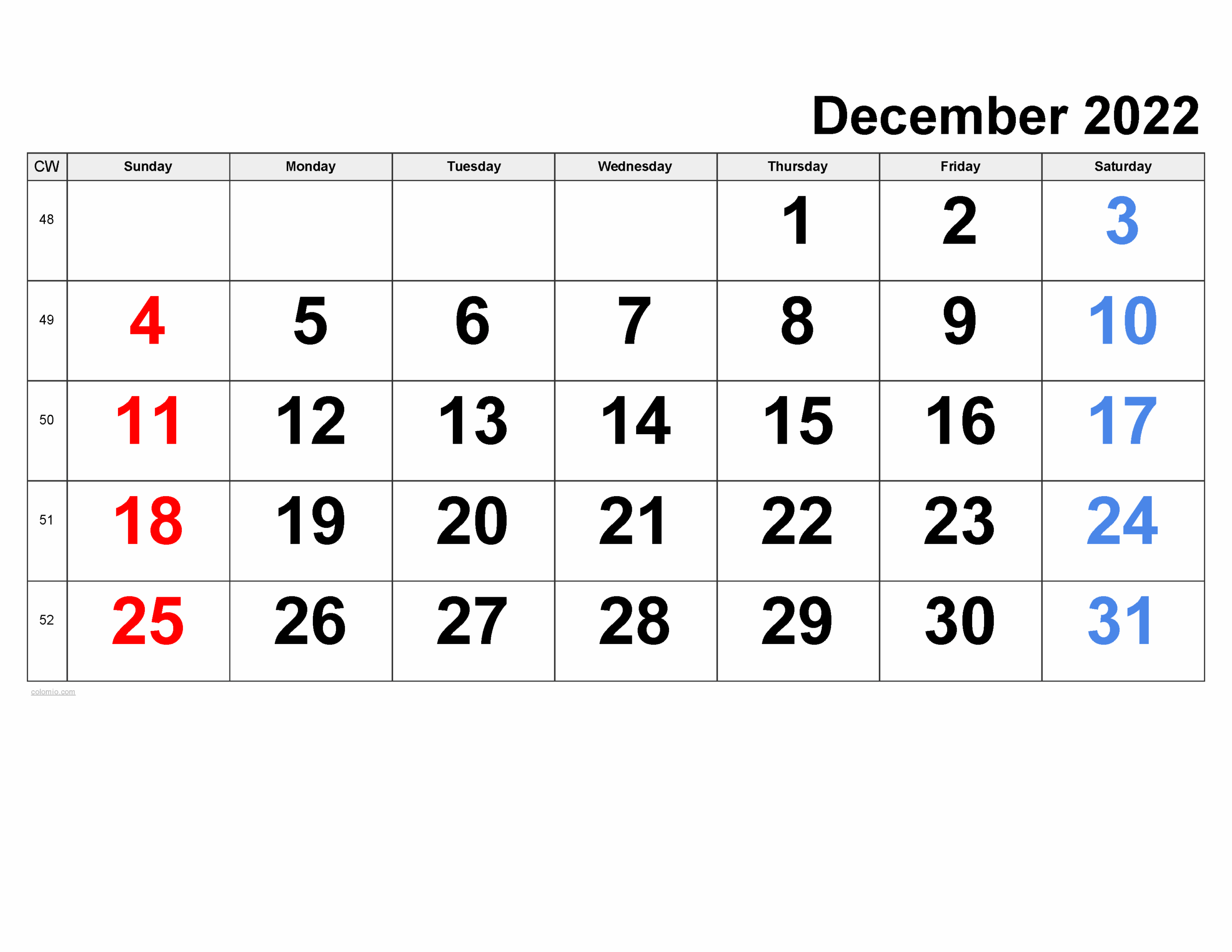 December 2025 Calendar Free Printable PDF XLS And PNG