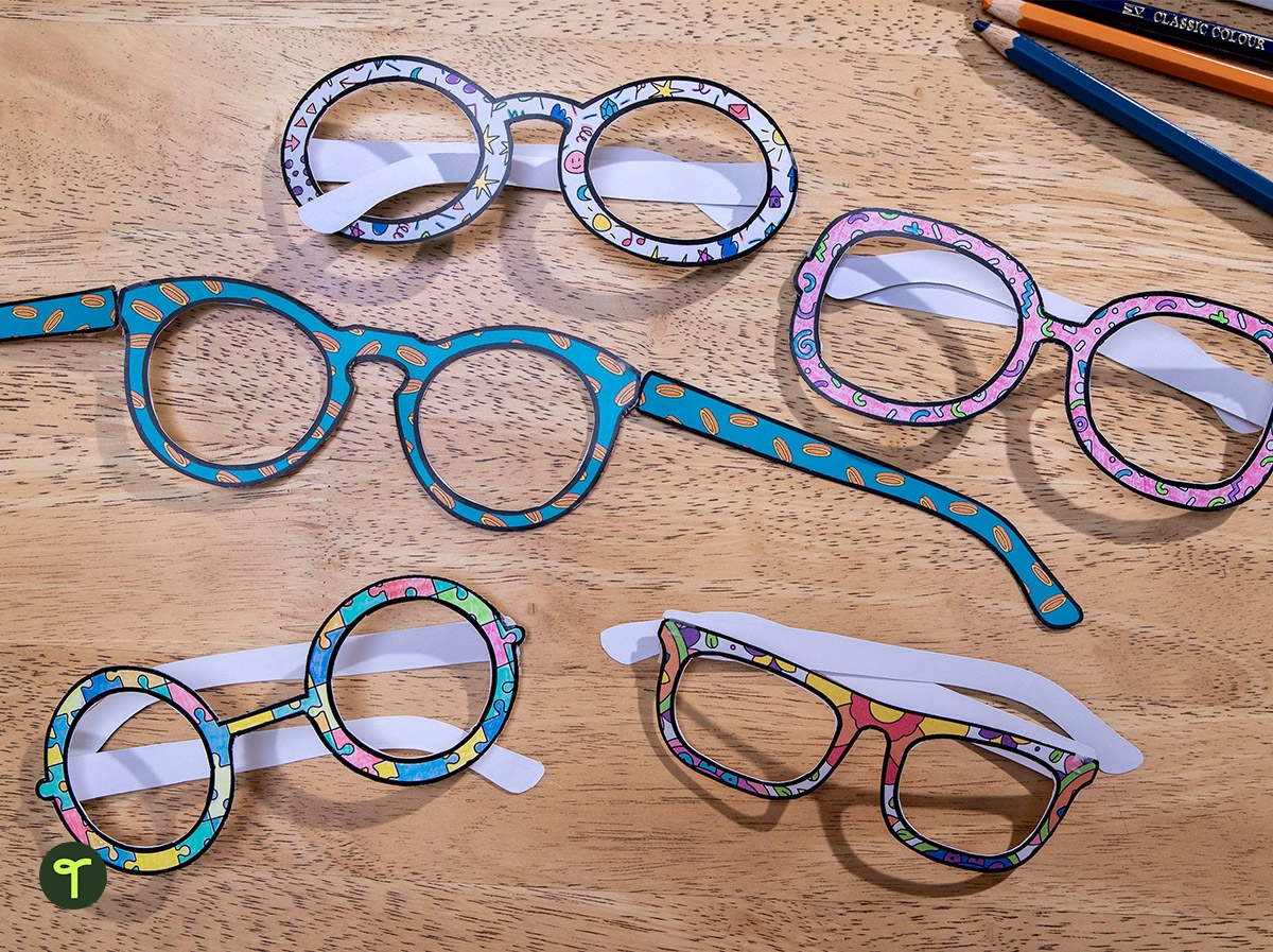 Glasses Printable Template