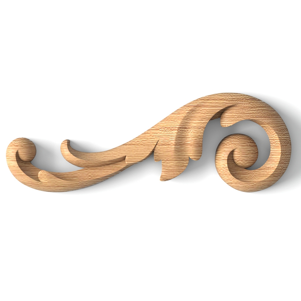 Decorative Scroll Furniture Applique With Acanthus Leaves