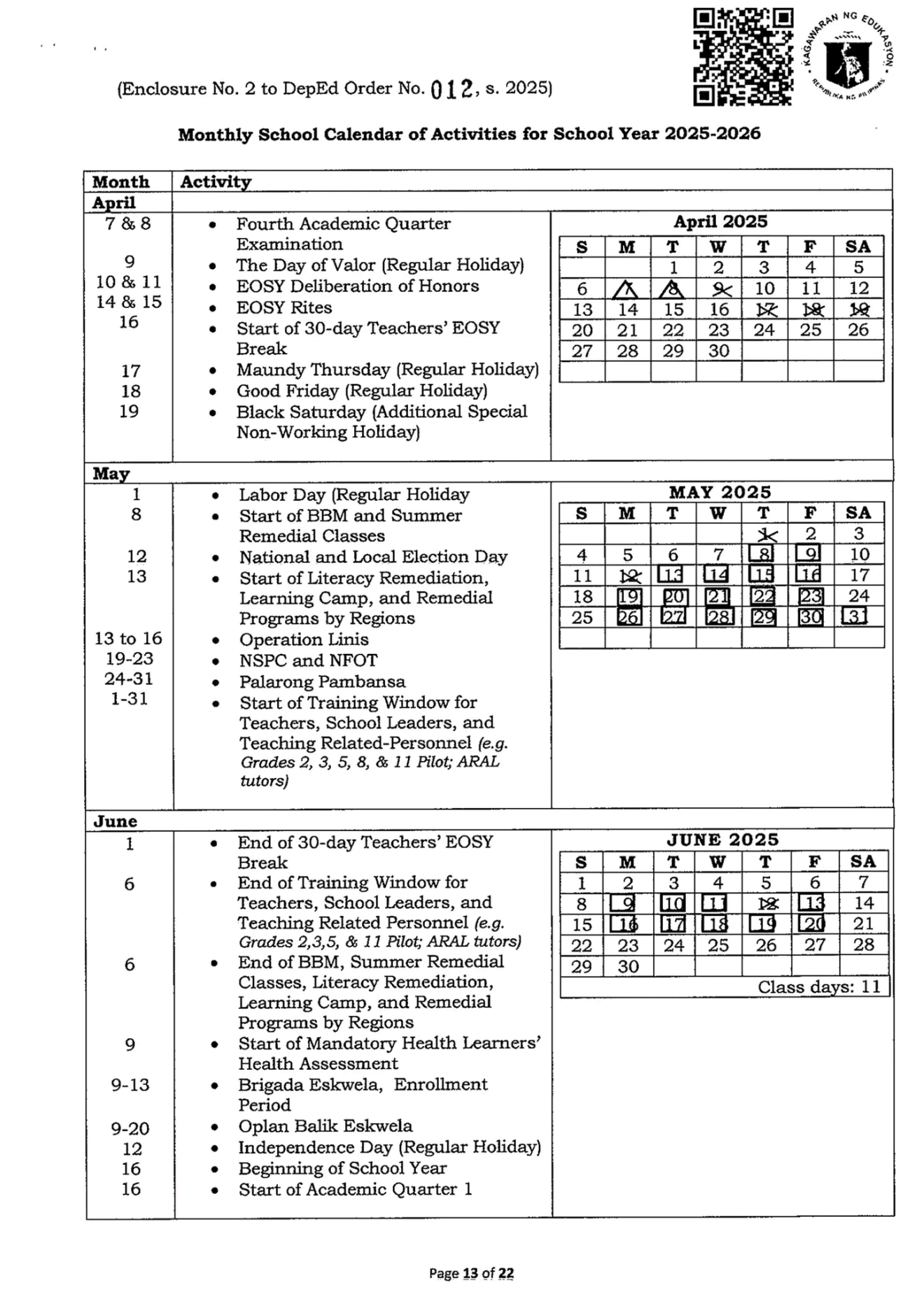 DepEd School Calendar SY 2025 2026 Key Dates And Guidelines 