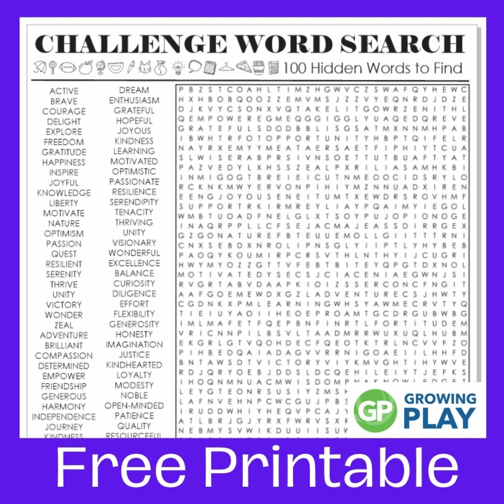 Printable Word Search Puzzles Difficult
