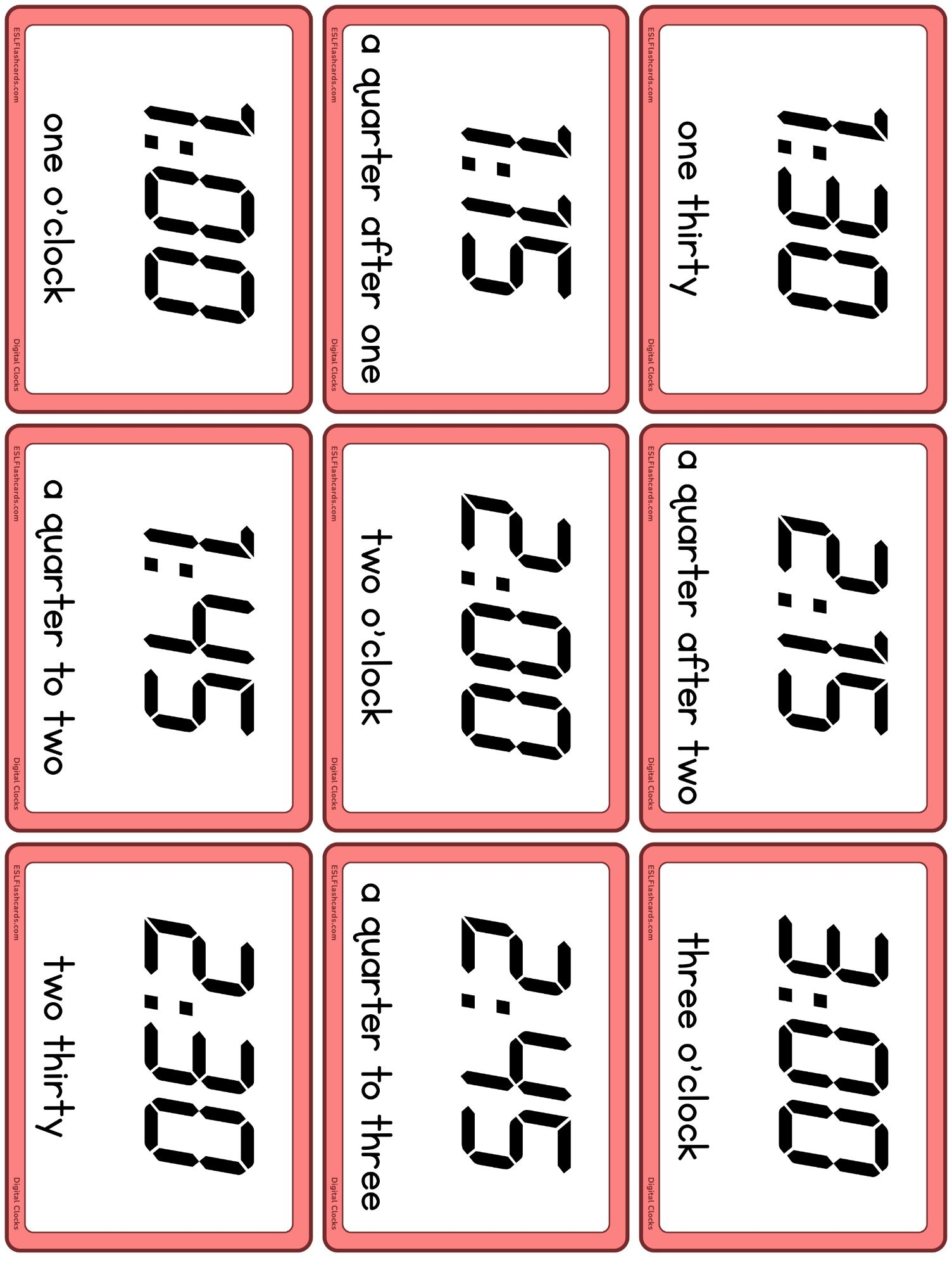 Reading A Digital Clock Worksheet