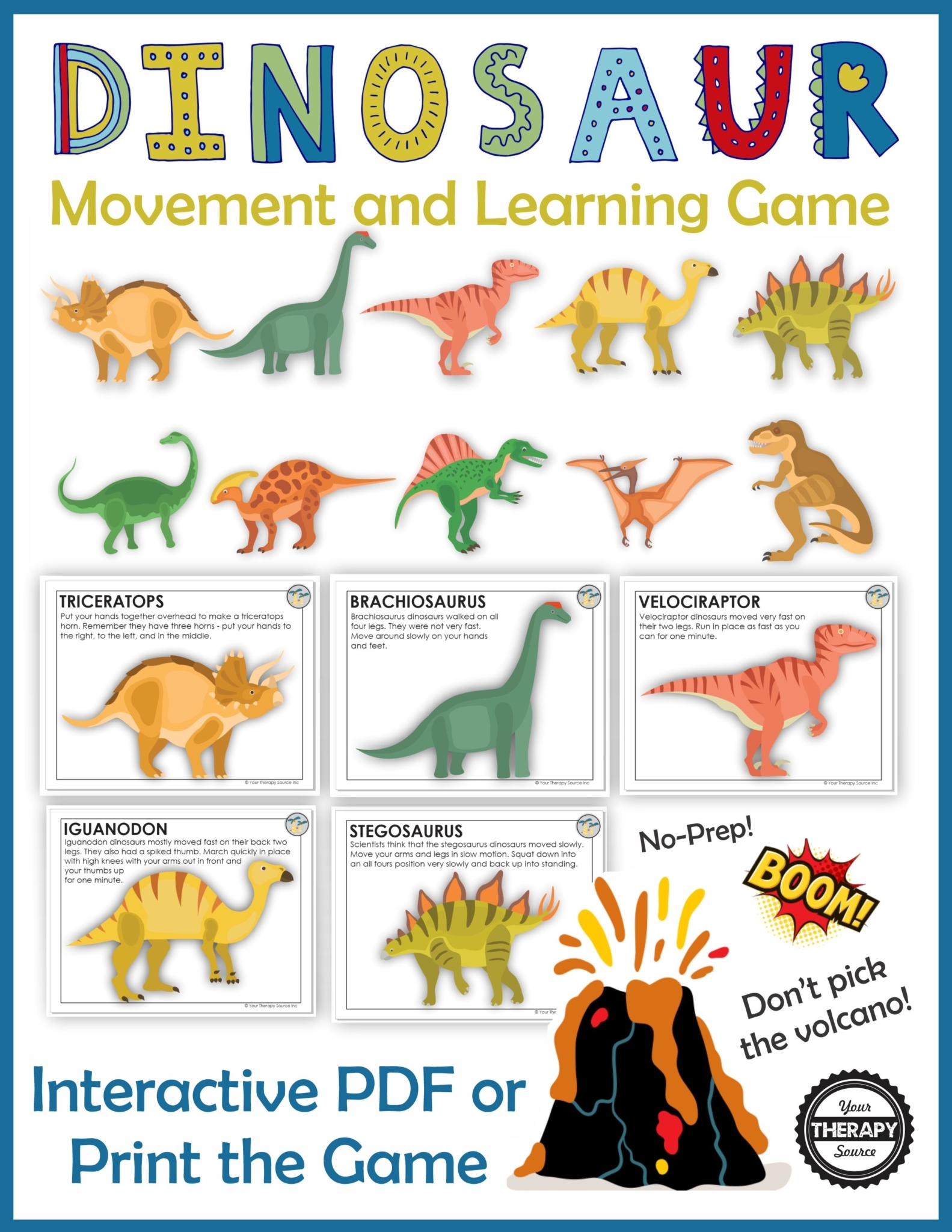 Dinosaur Activity Sheets Free Printables For Kids Your Therapy 