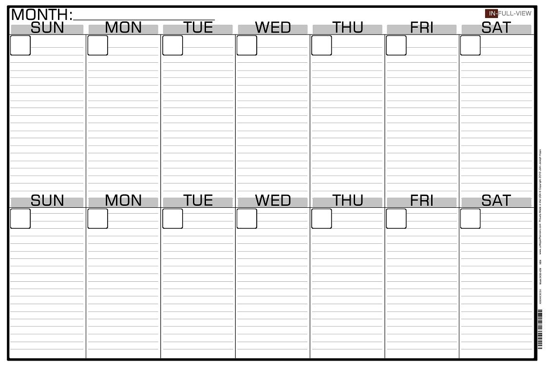 Blank Printable 2 Week Calendar